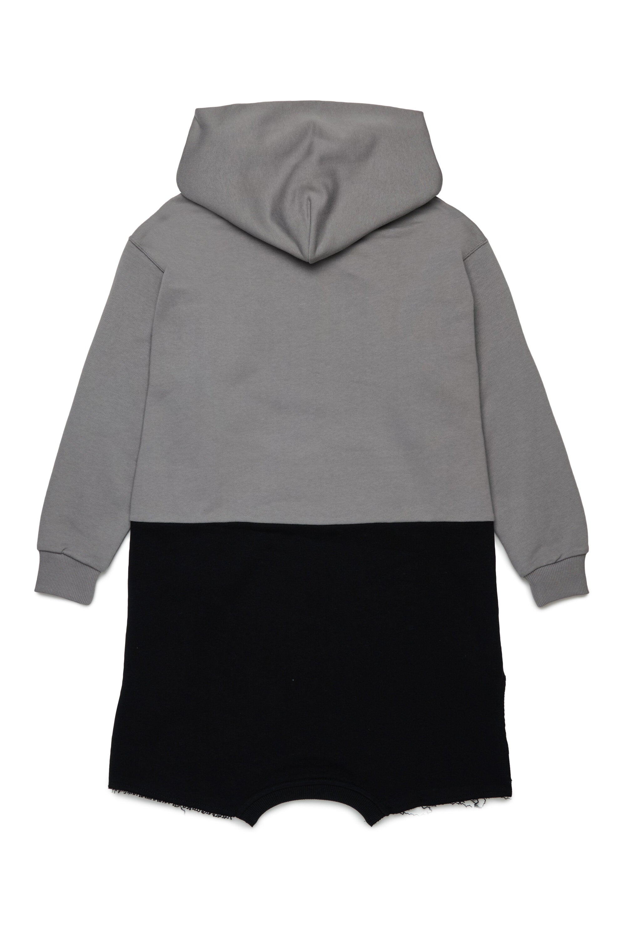 Maxivestido bicolor recortado