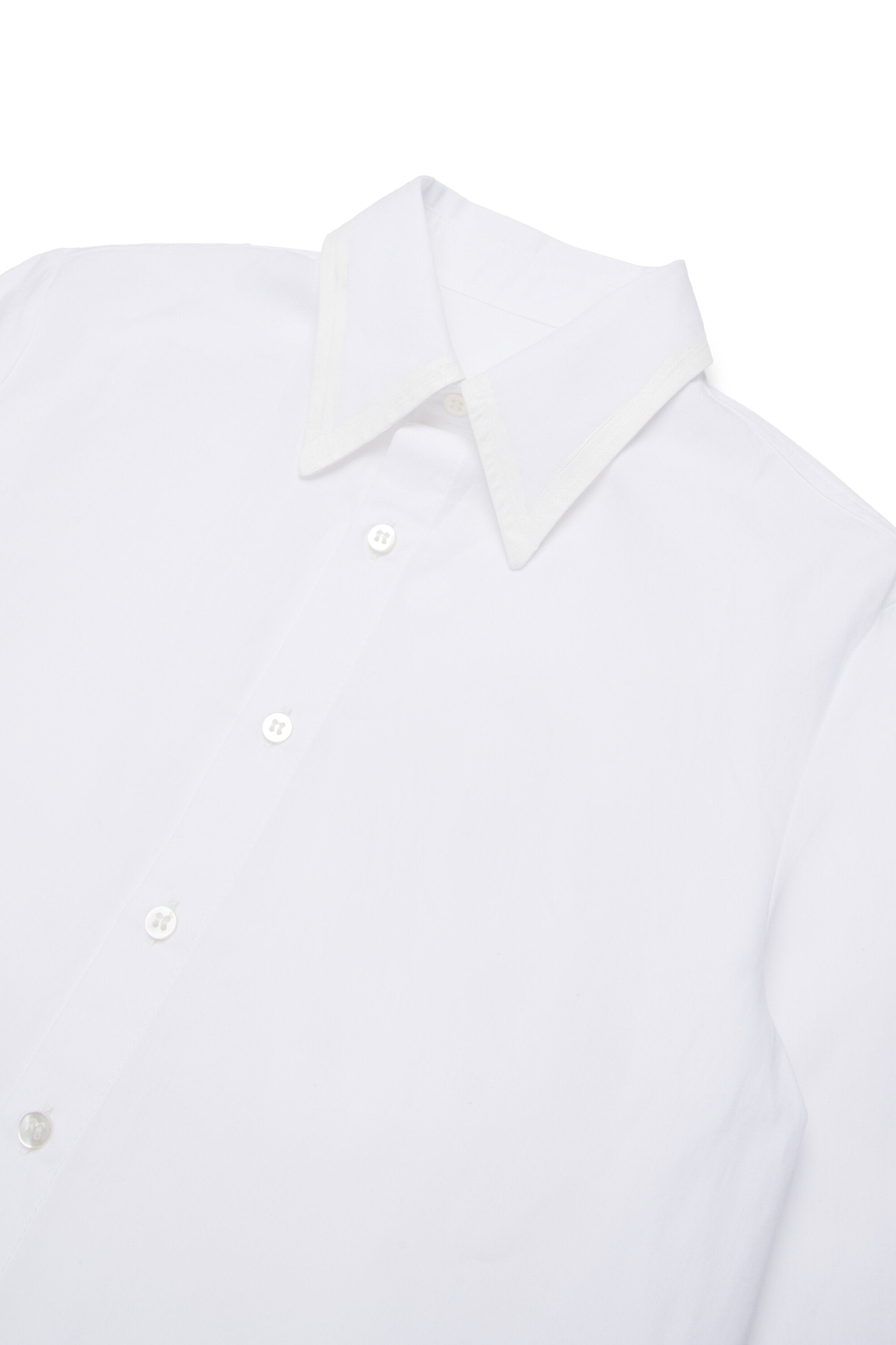 Camisa de popelín con pinceladas brillantes