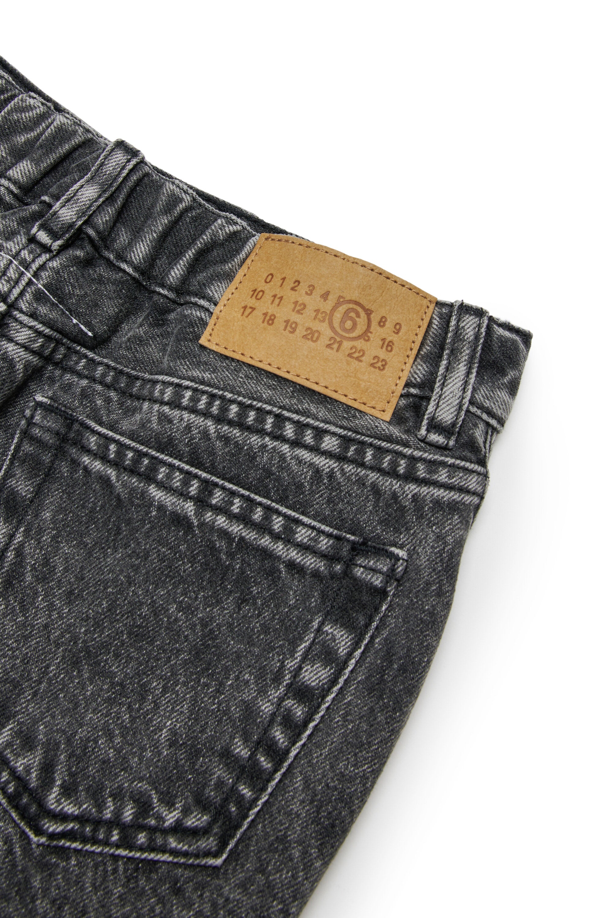 Black shaded denim mini skirt