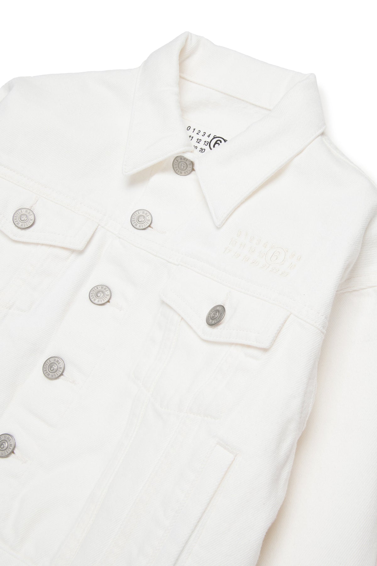 Denim jacket with printed logo