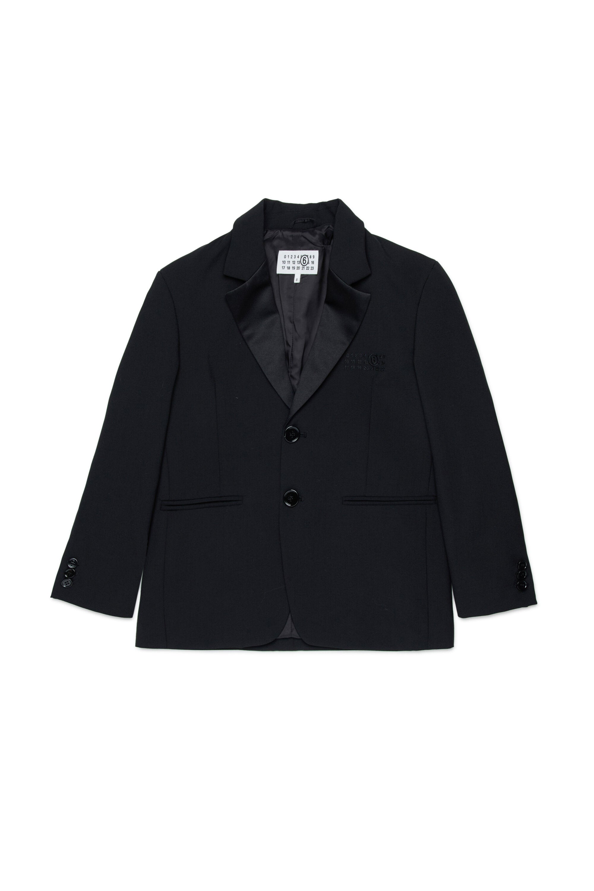 Blazer jacket with printed logo