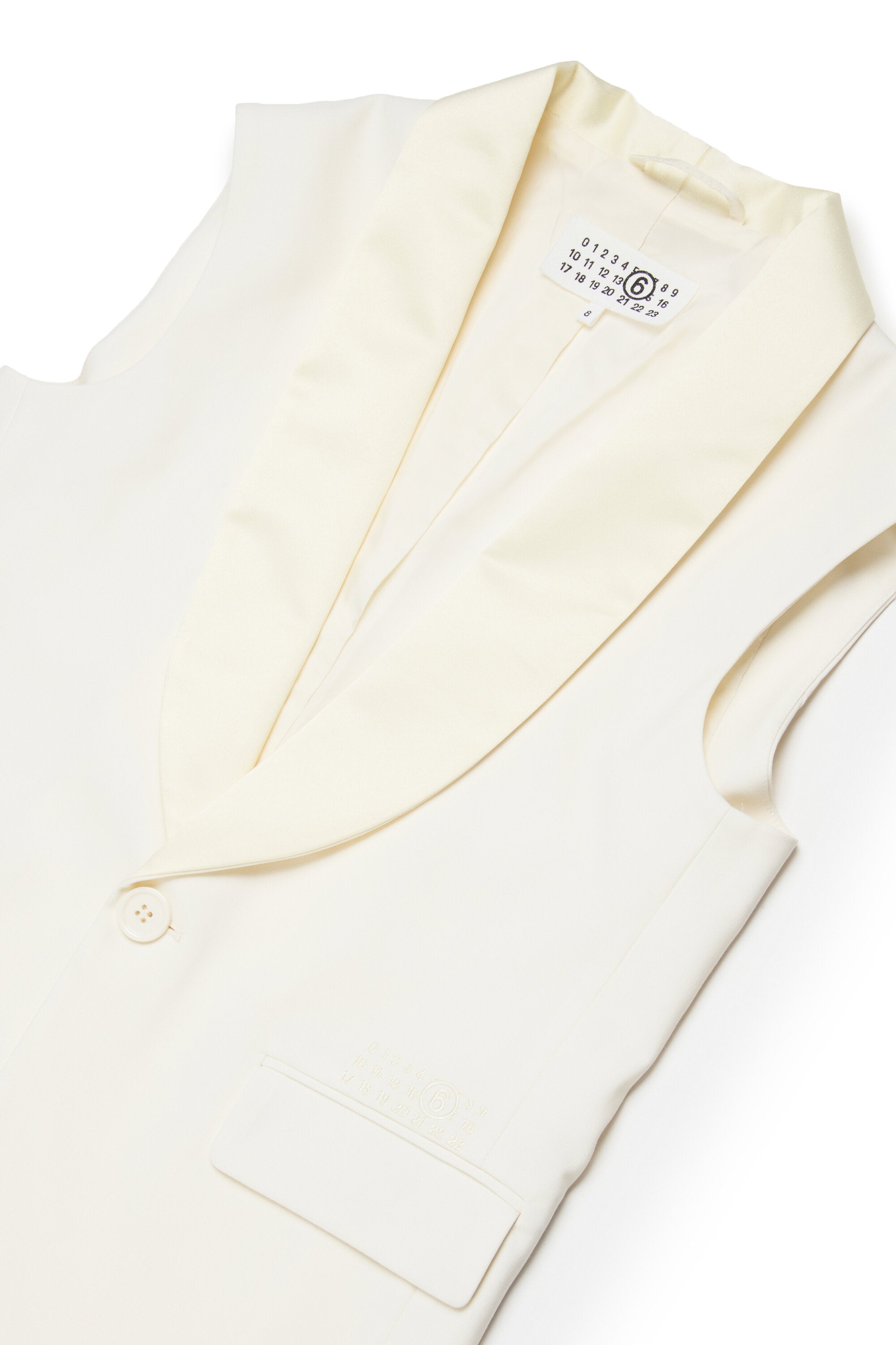 Sleeveless jacket with logo