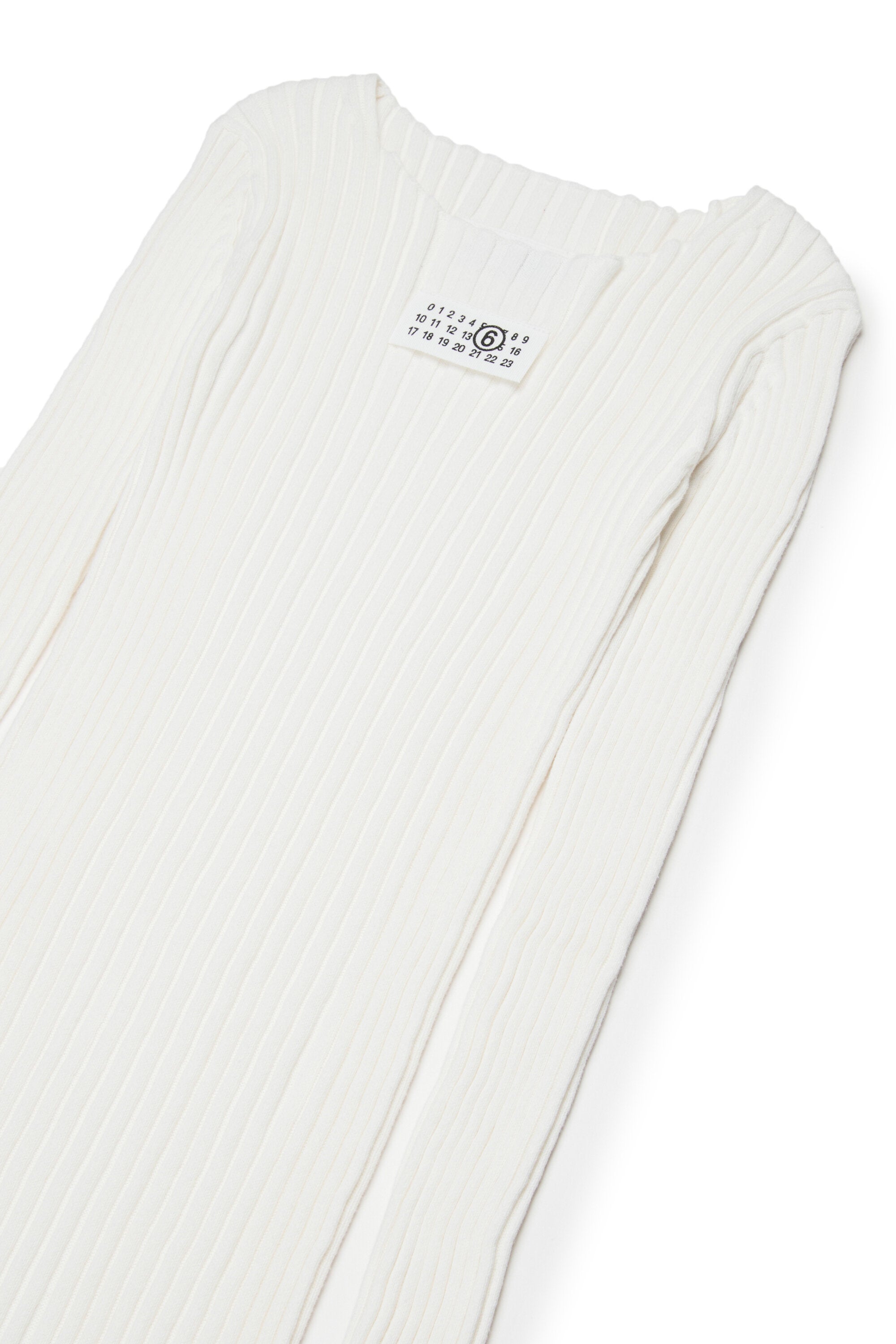 Vestido largo de canalé con logo
