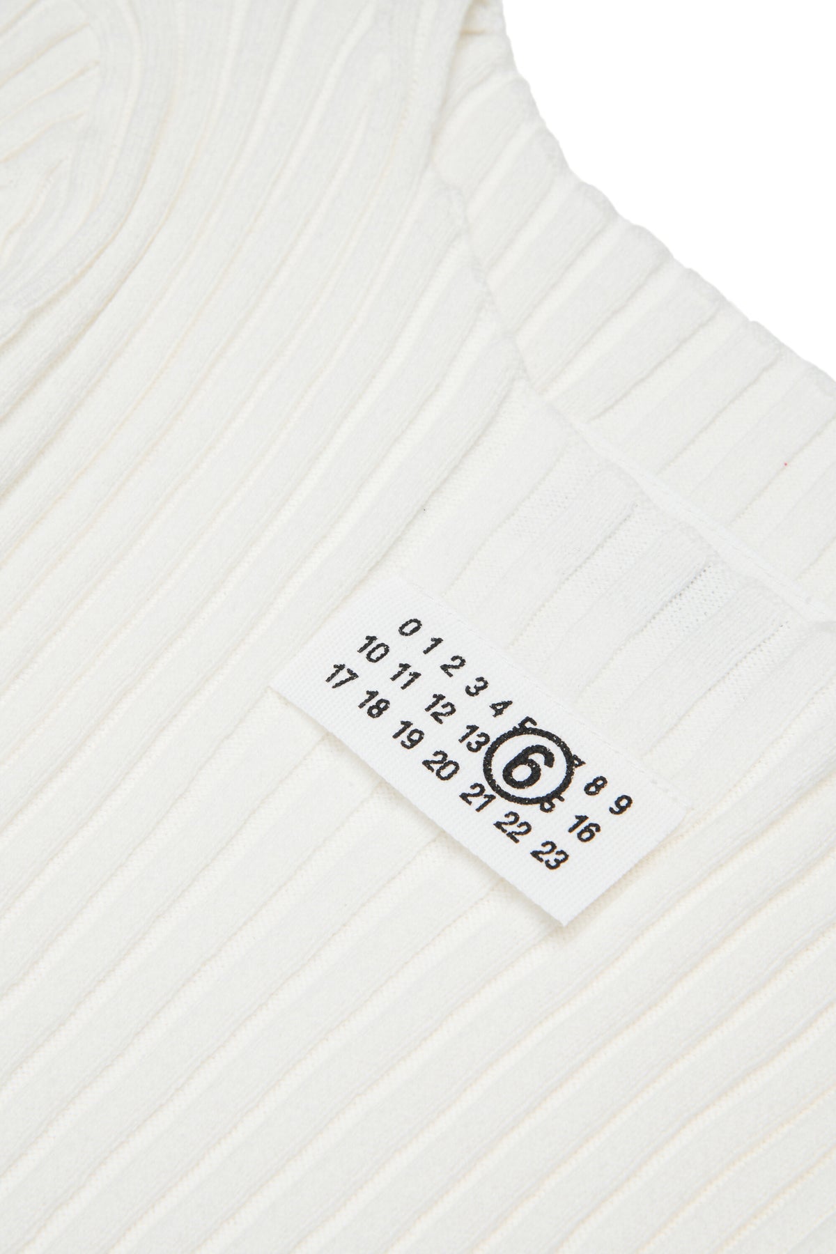 Vestido largo de canalé con logo