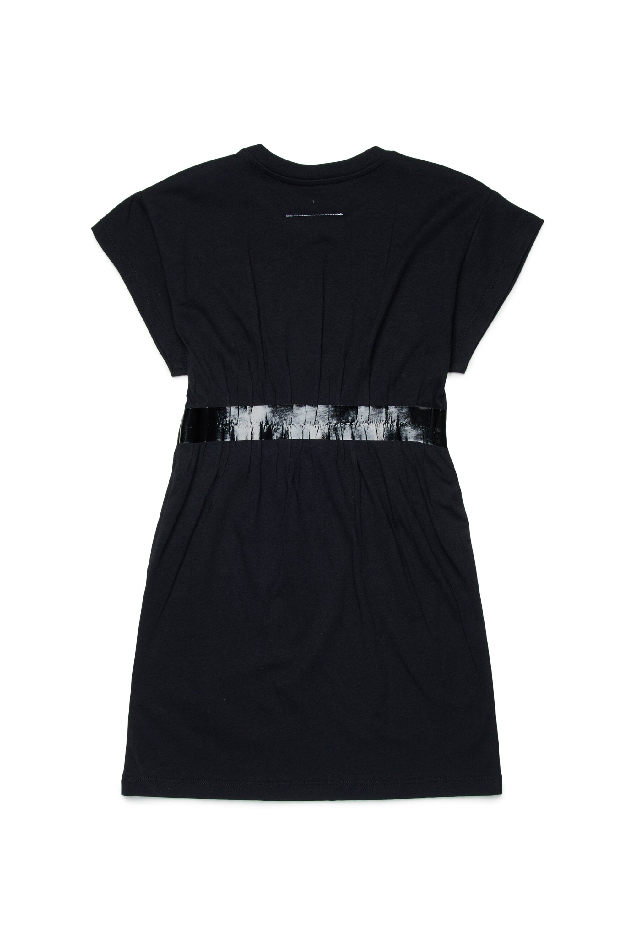 T-shirt dress with waist belt