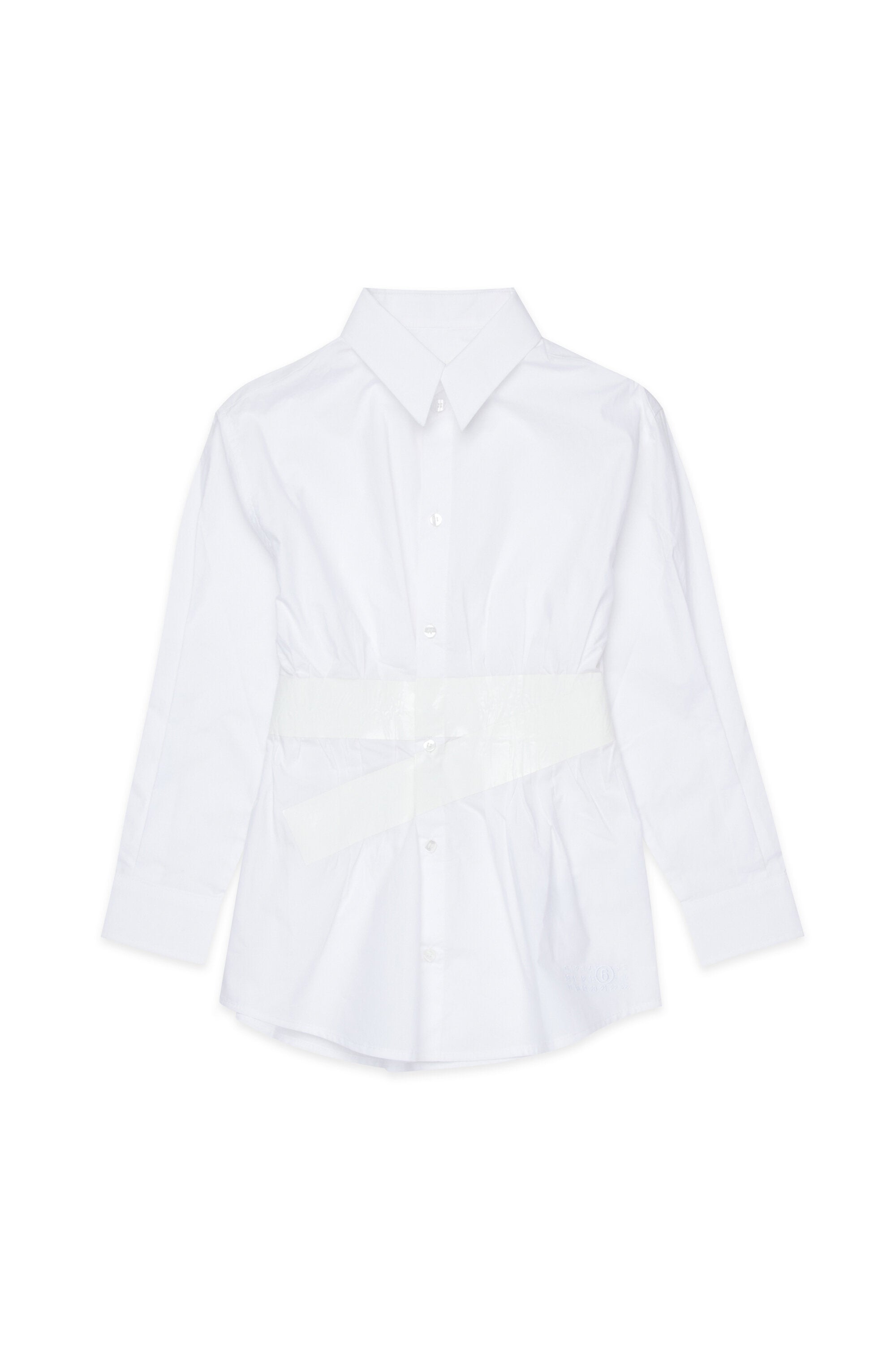 Long-sleeve shirt with belt