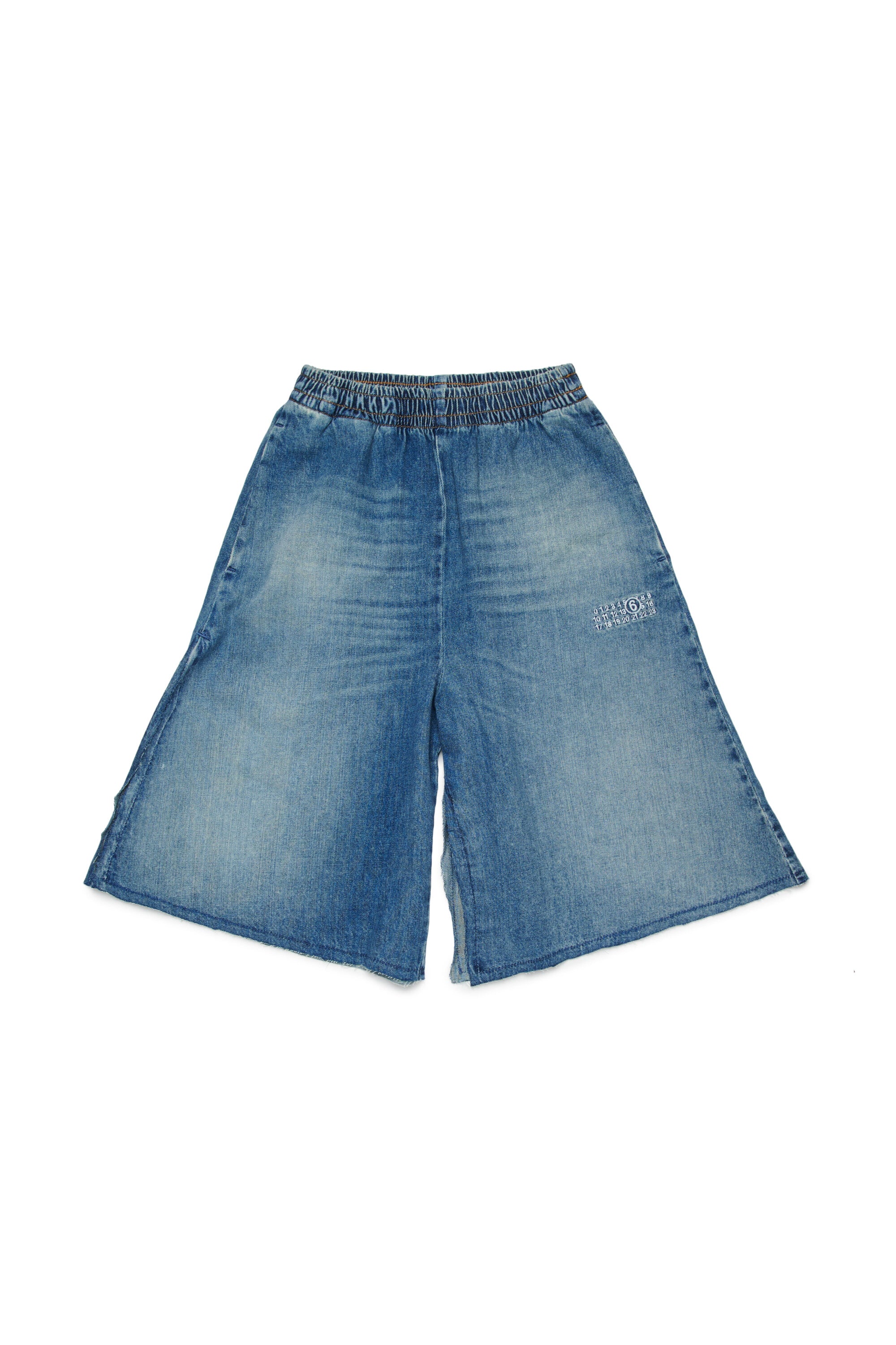 Shorts vaqueros amplios con logo