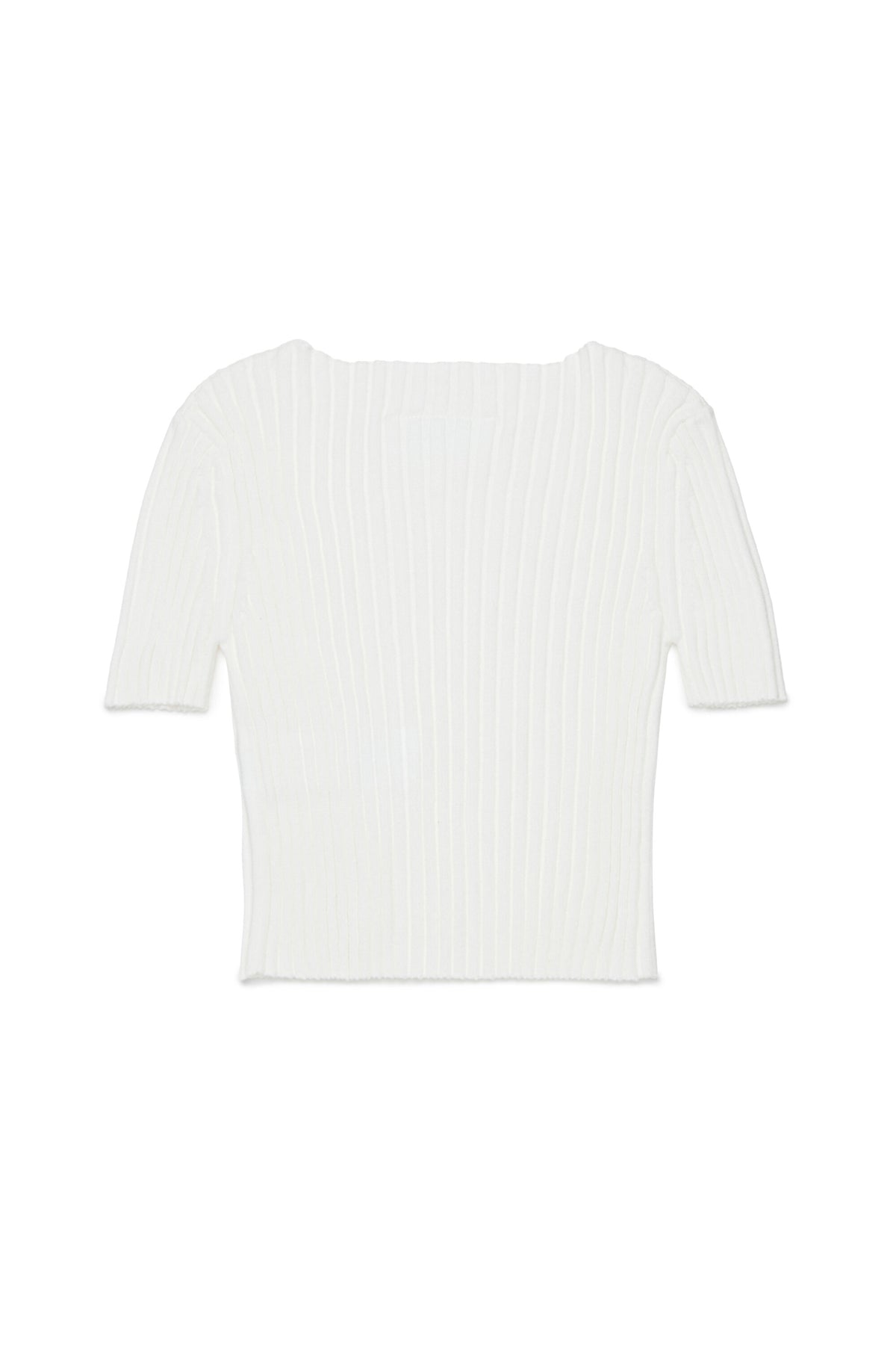 Ribbed knit top with numeric logo