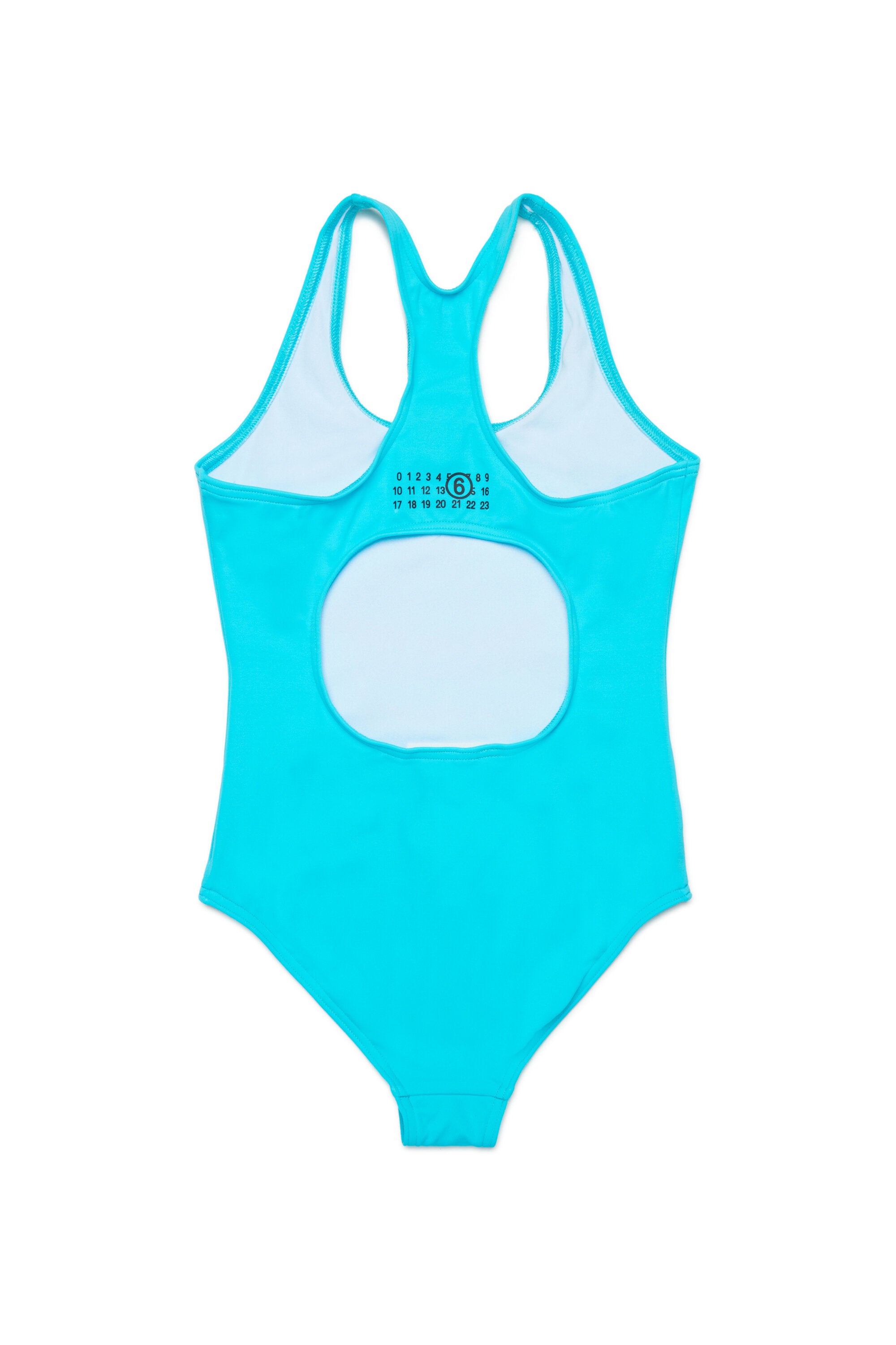One-piece swimsuit with logo