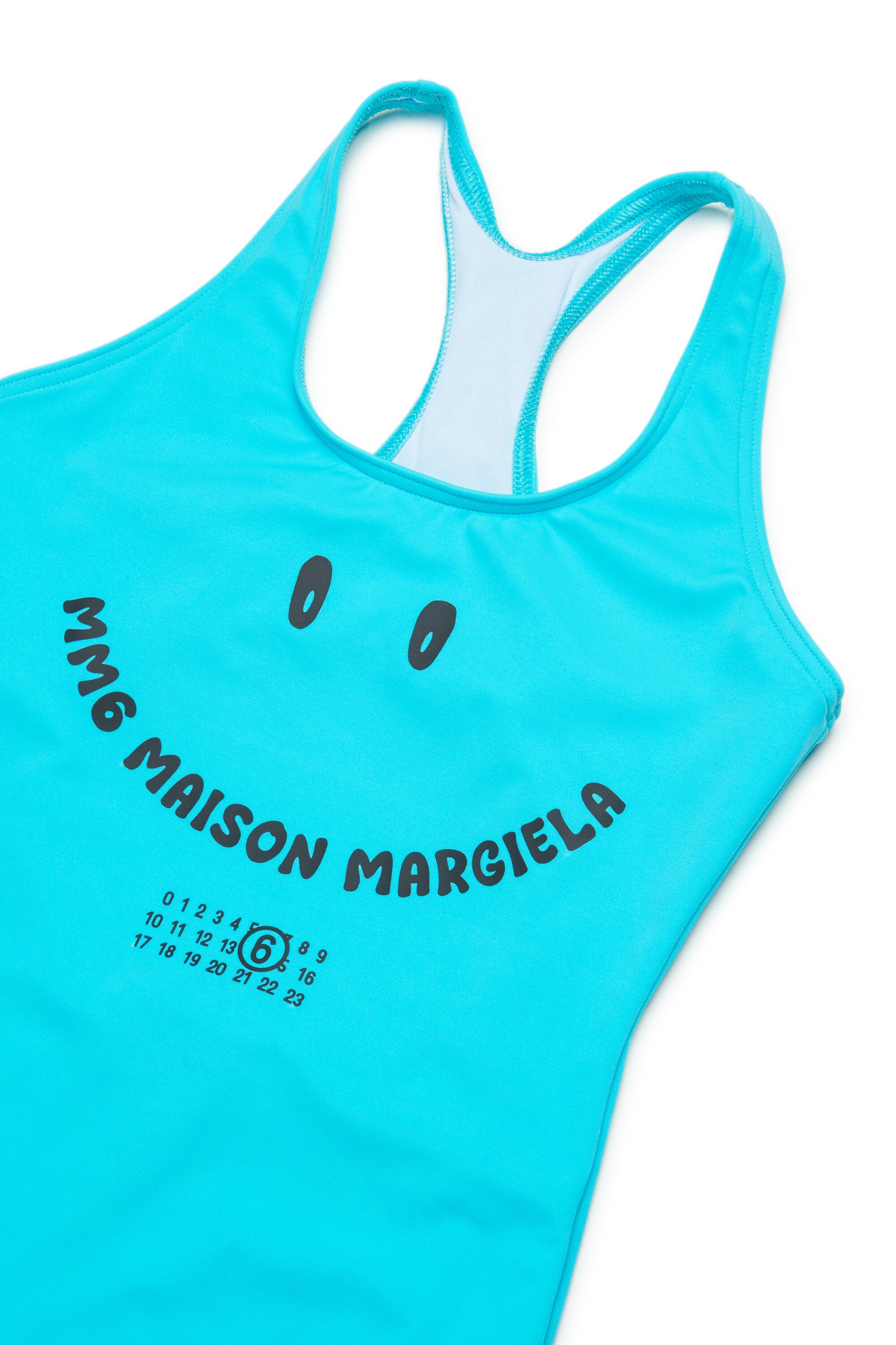 One-piece swimsuit with logo