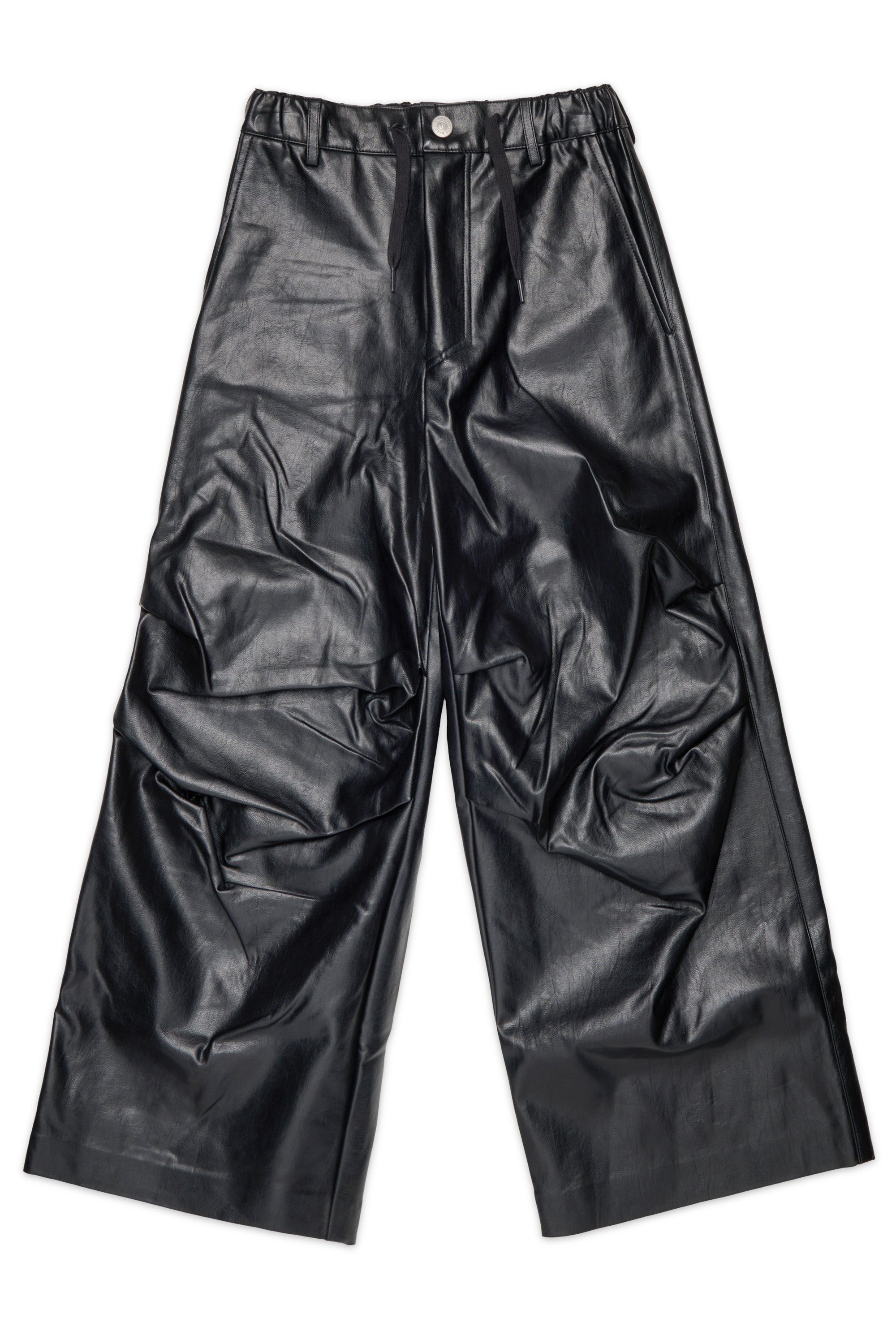 Pantalón corte wide efecto revestido