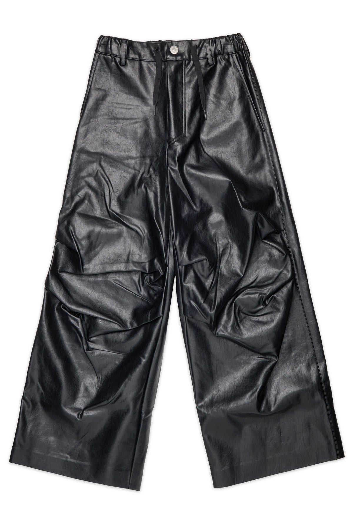 Pantalón corte wide efecto revestido
