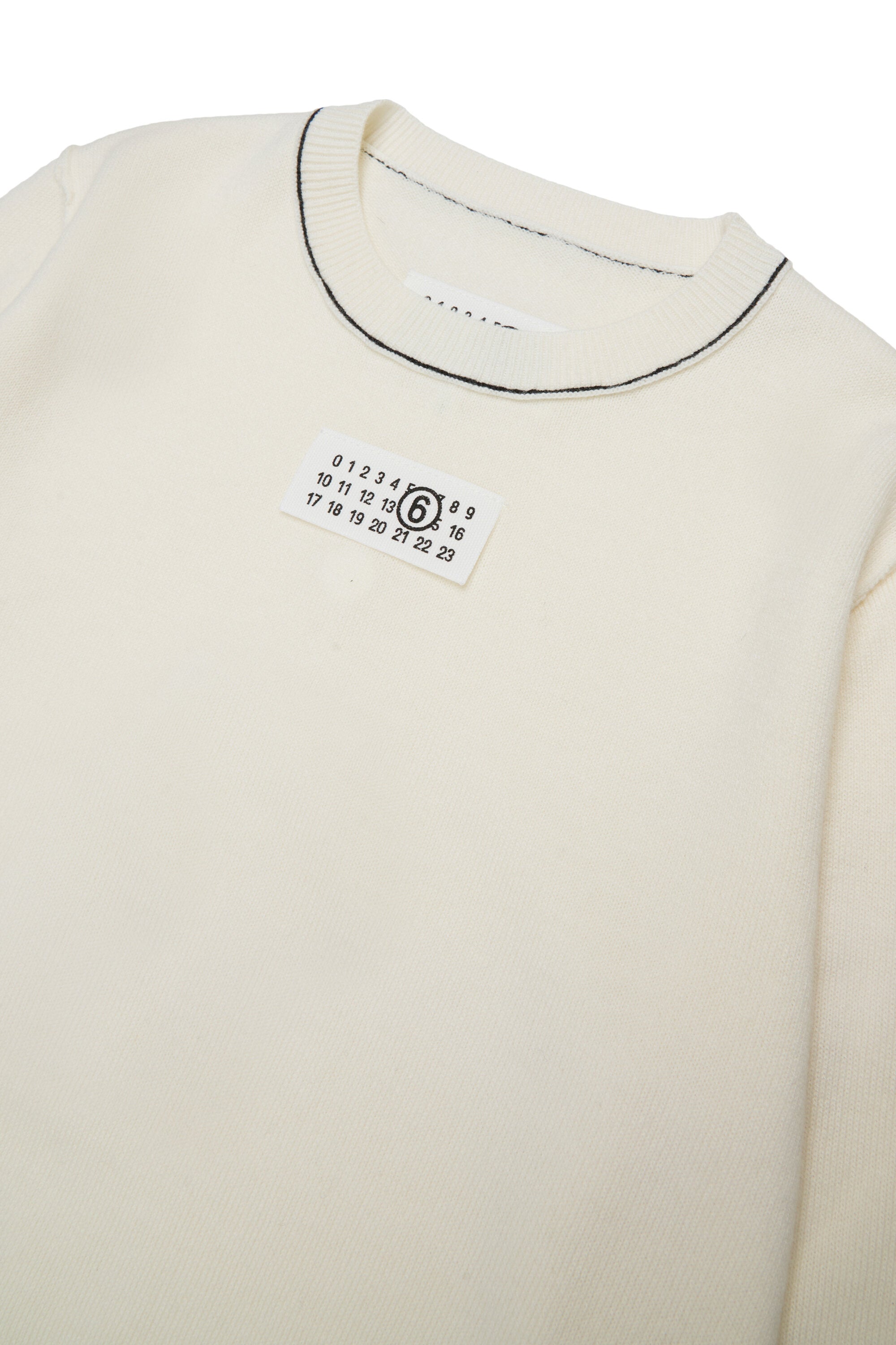 Jersey de cuello redondo en mezcla de lana