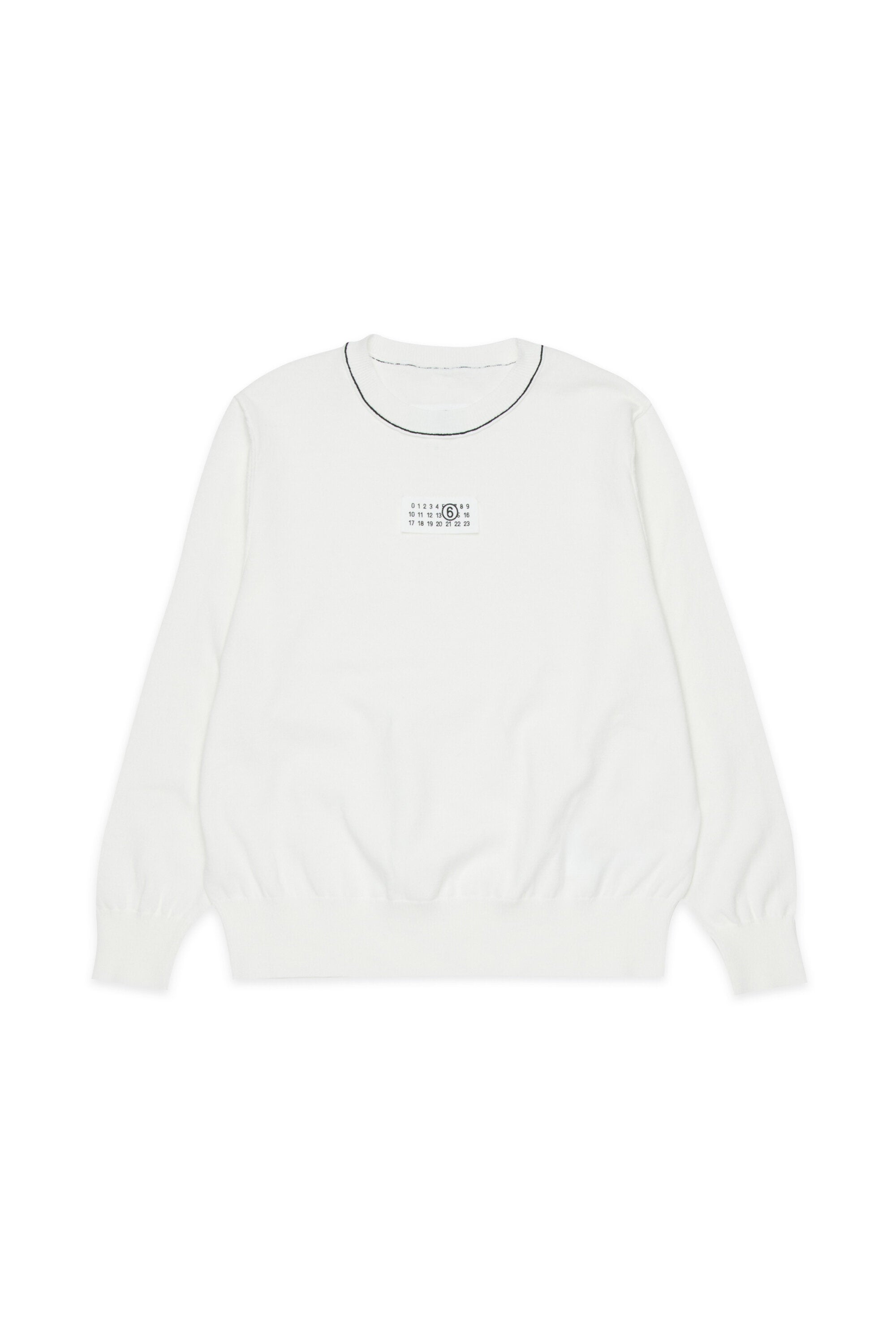 Crew neck sweater in wool blend