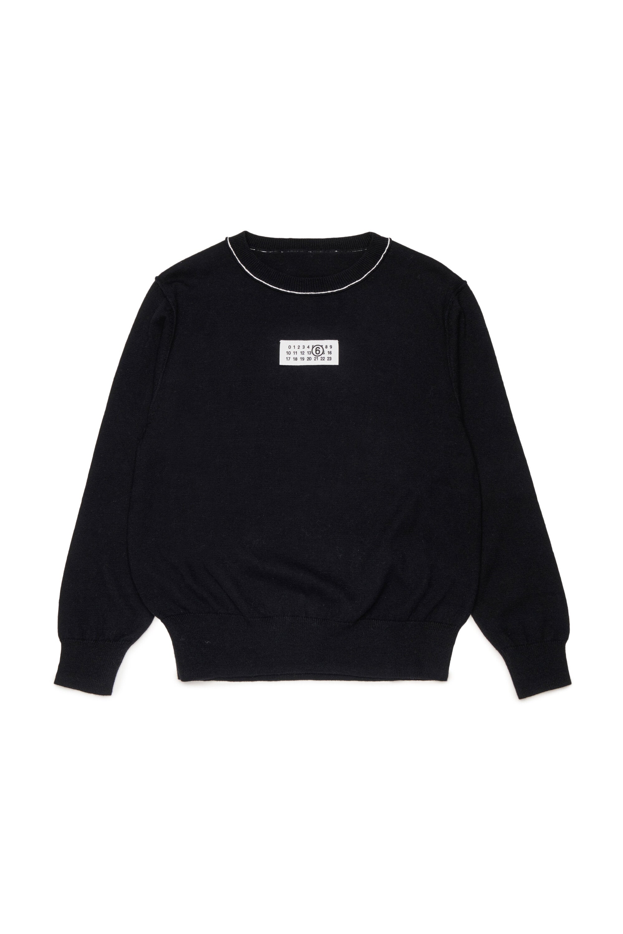 Crew neck sweater in wool blend
