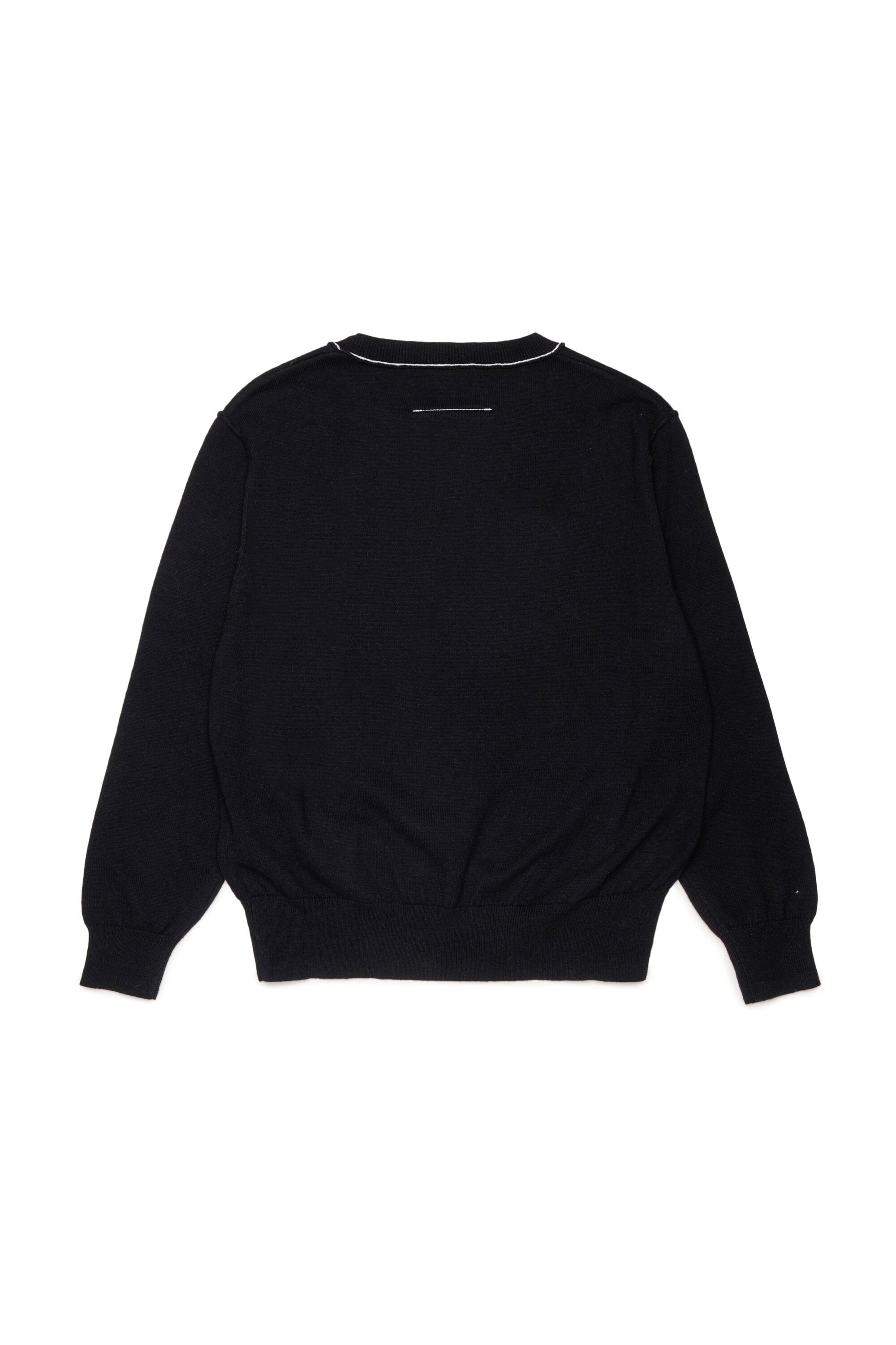 Jersey de cuello redondo en mezcla de lana