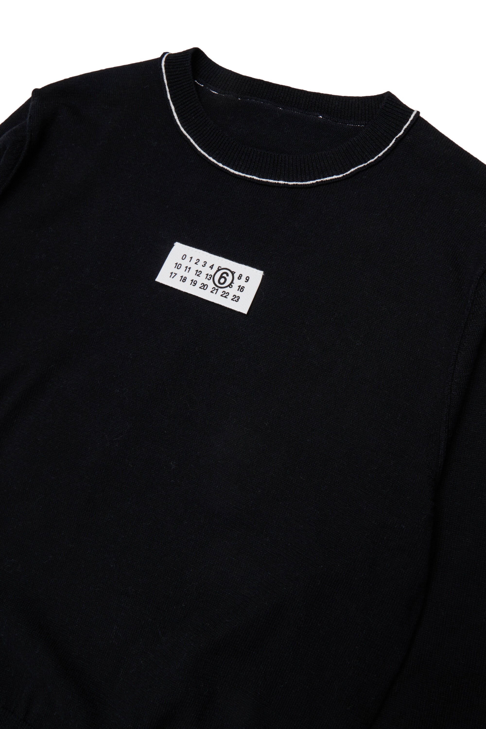 Jersey de cuello redondo en algodón