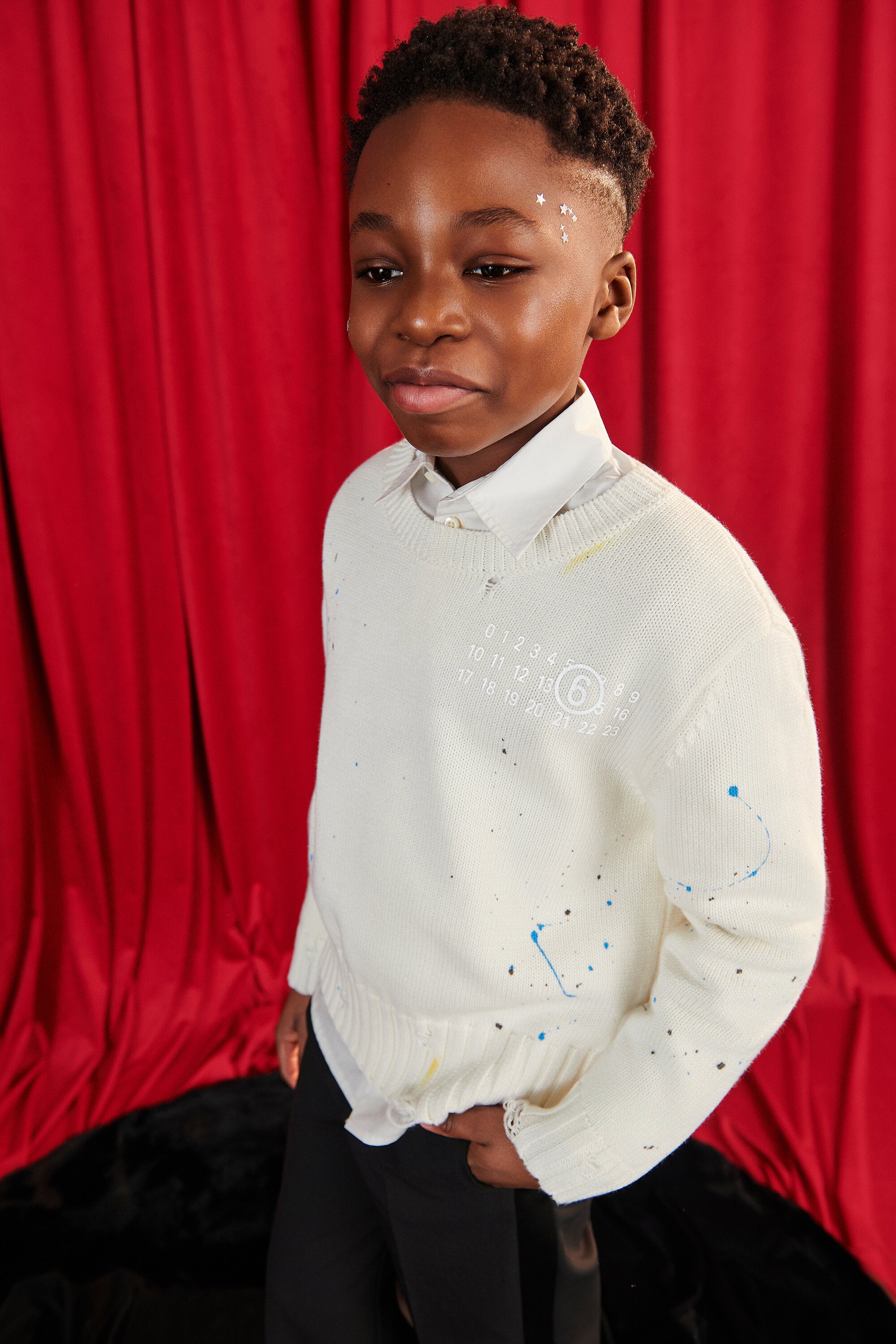 Jersey de cuello redondo con logo