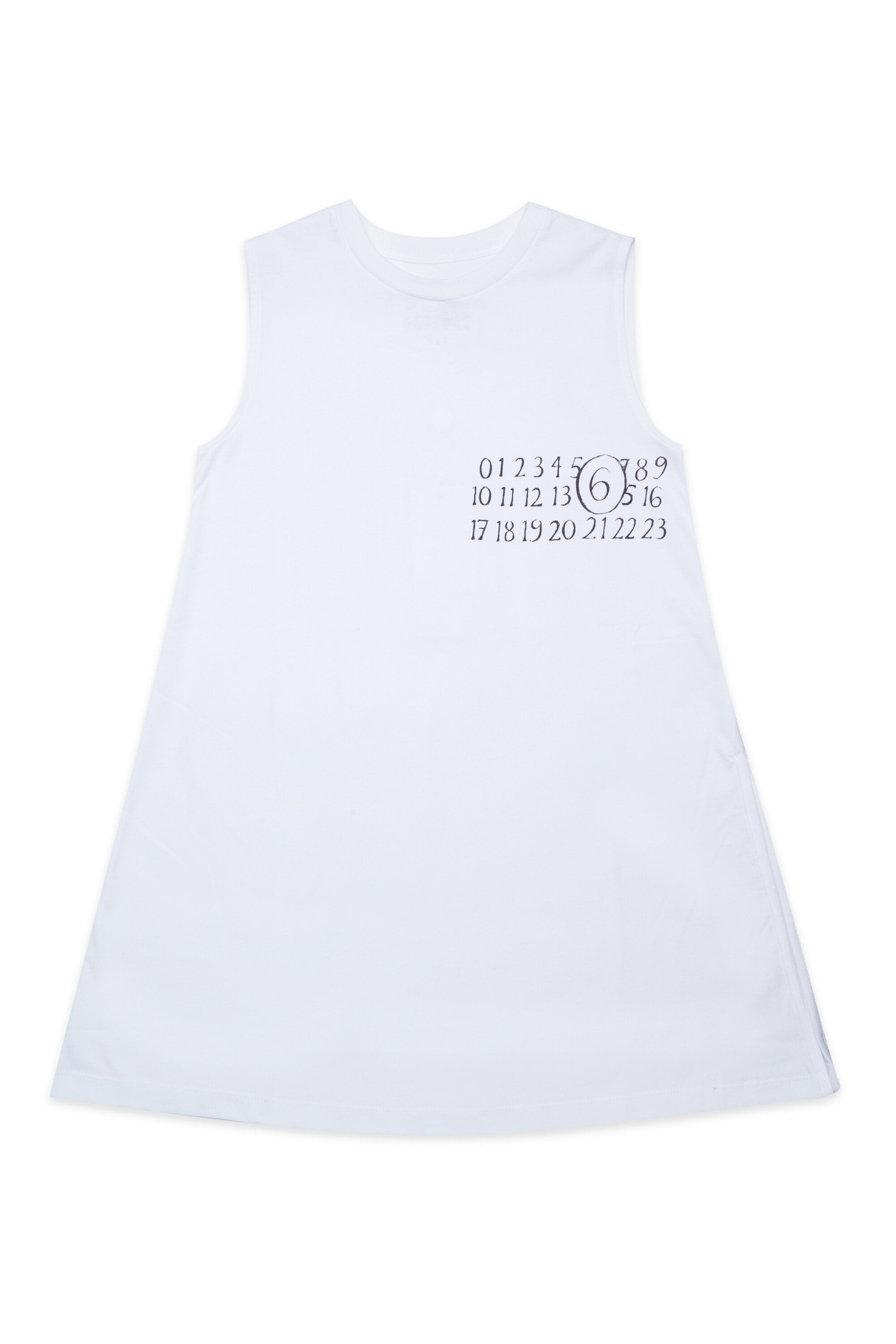 Vestido sin mangas con logo numérico