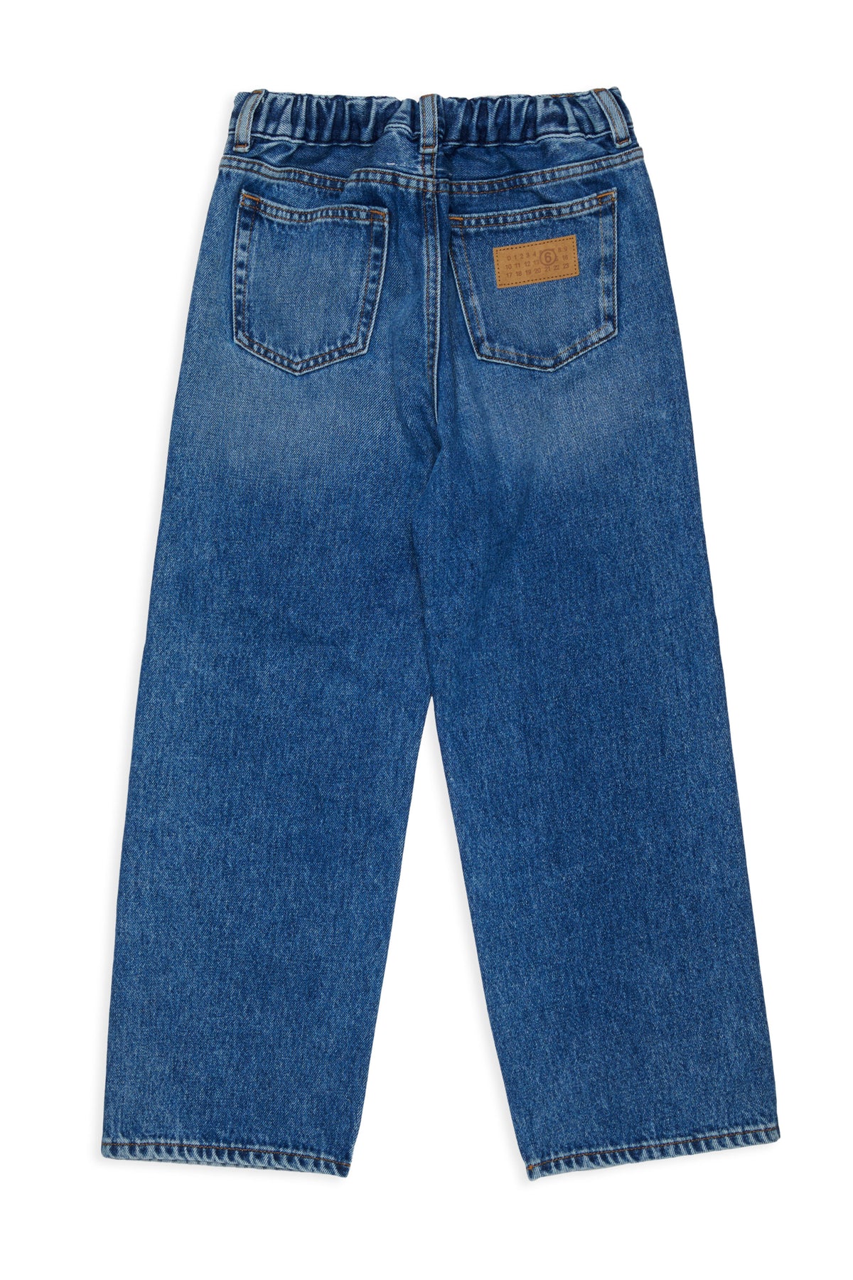Jeans regular en denim bicolor