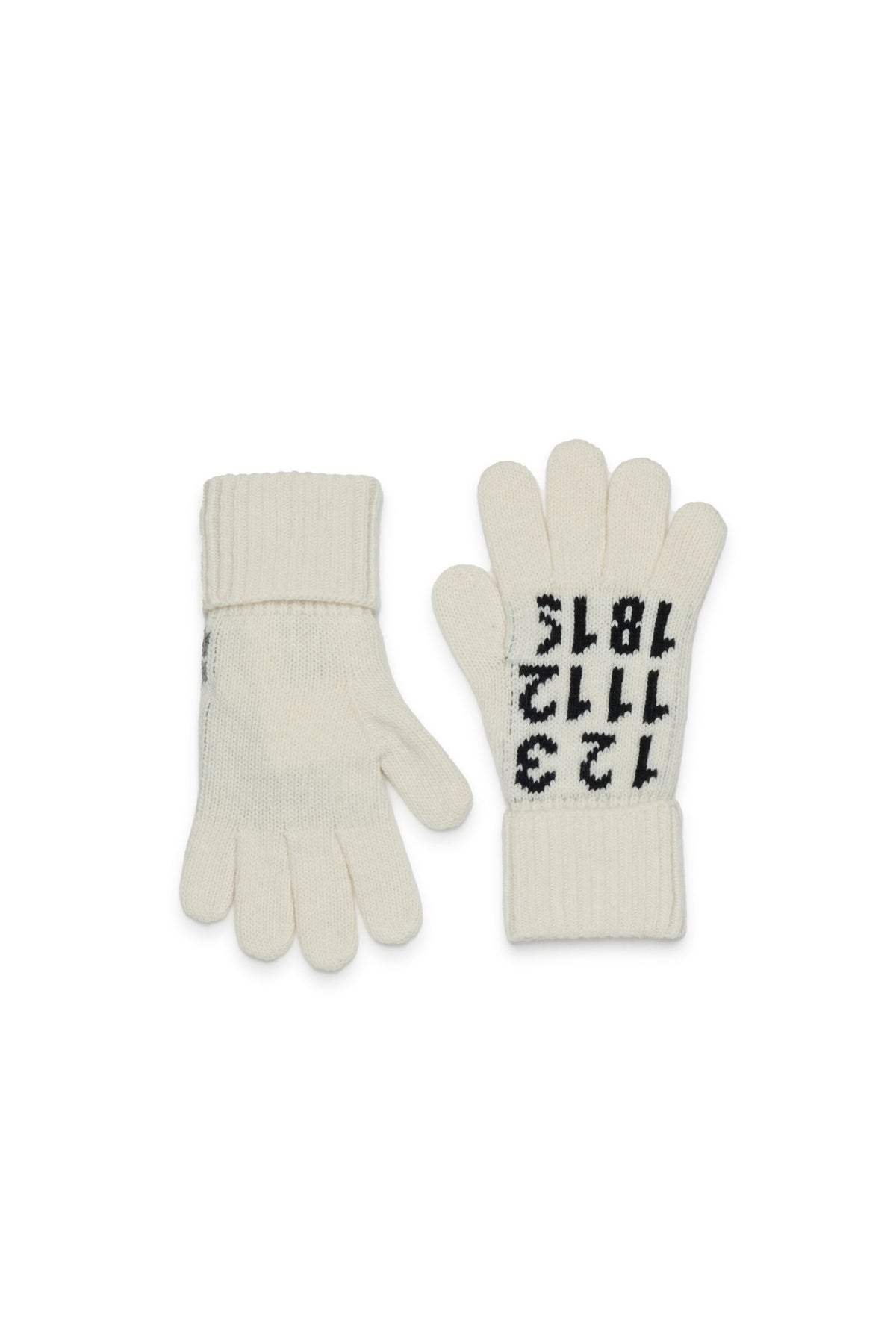 Guantes de punto con logo numérico