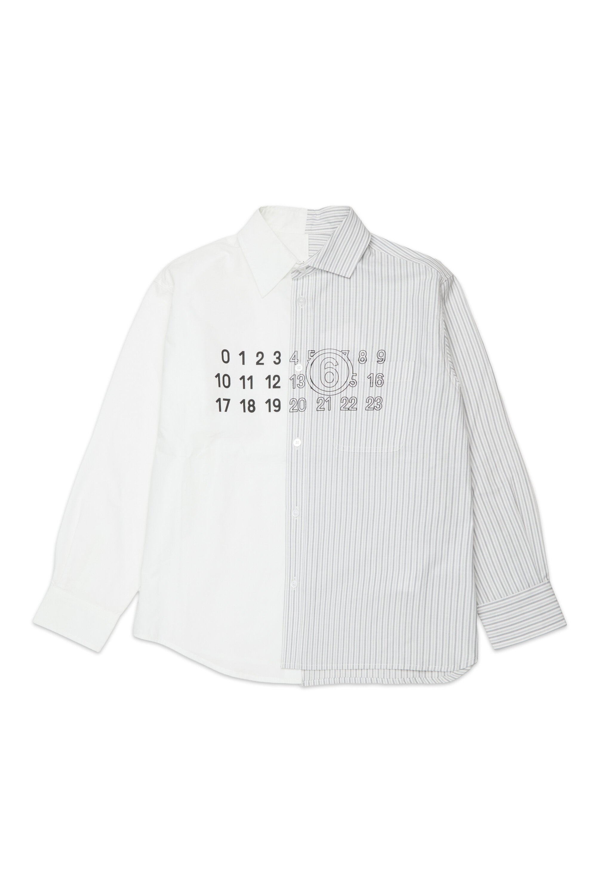 Camisa asimétrica con doble estampado