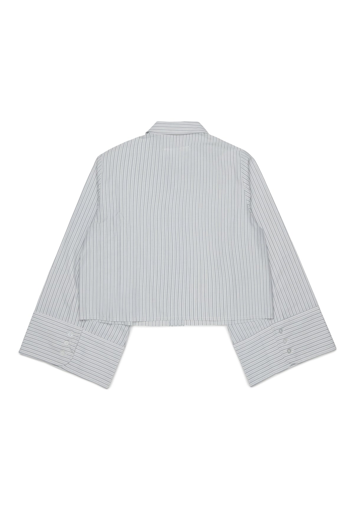 Camisa corta de rayas con logo