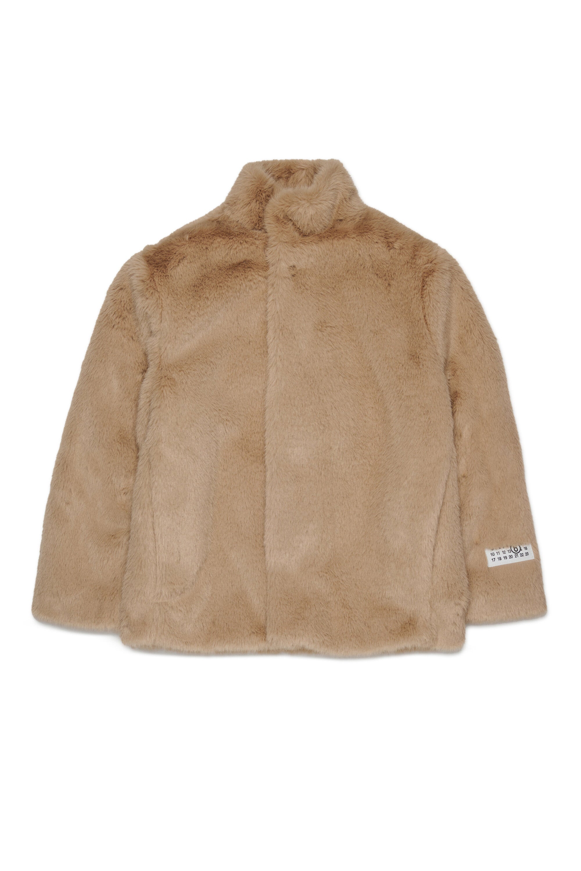 Chaqueta de piel sintética con logo