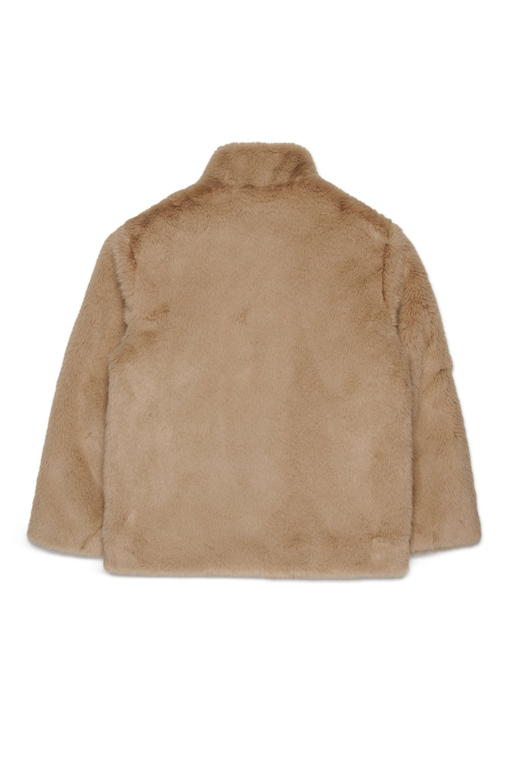 Chaqueta de piel sintética con logo