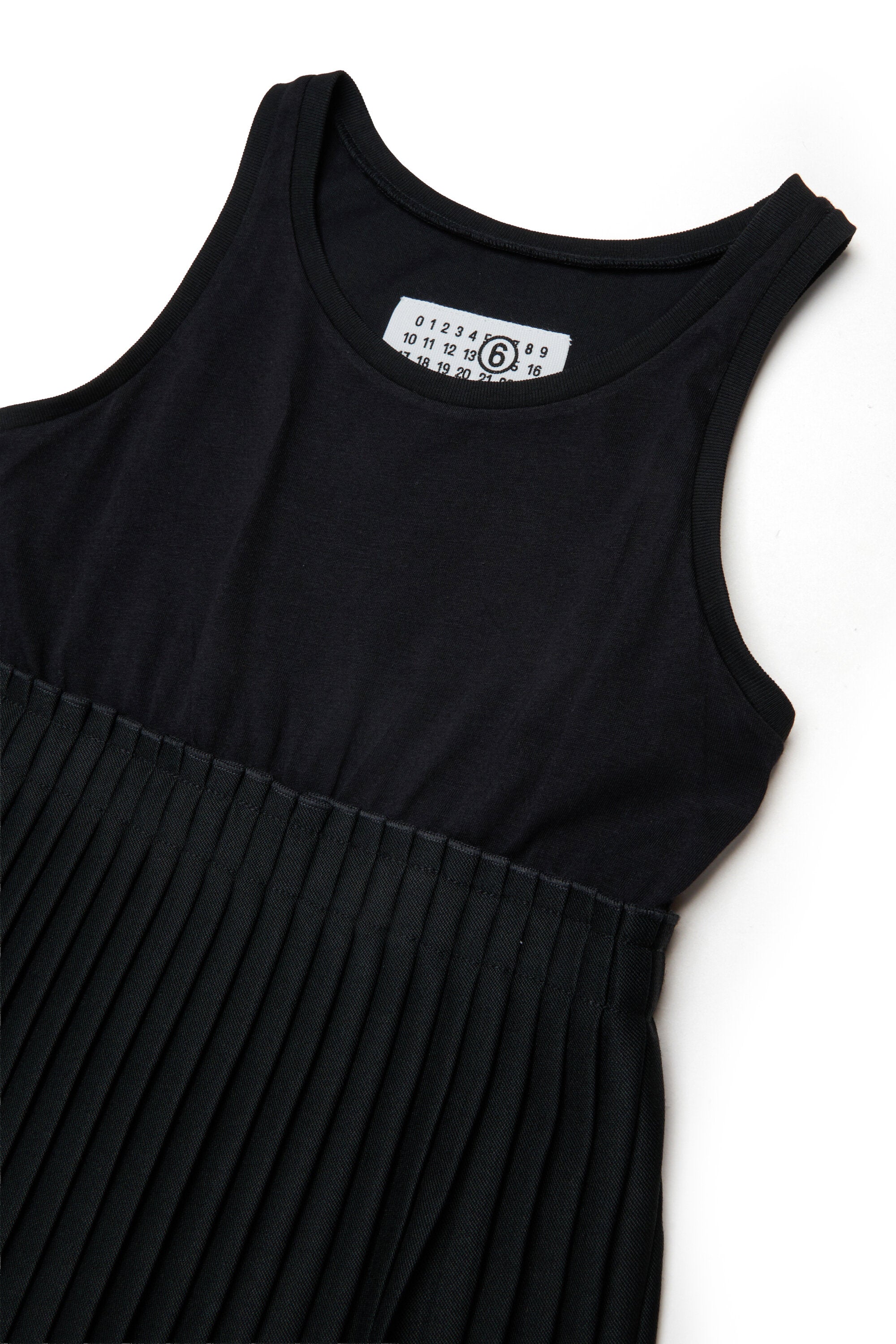 Layered dress with pleated skirt