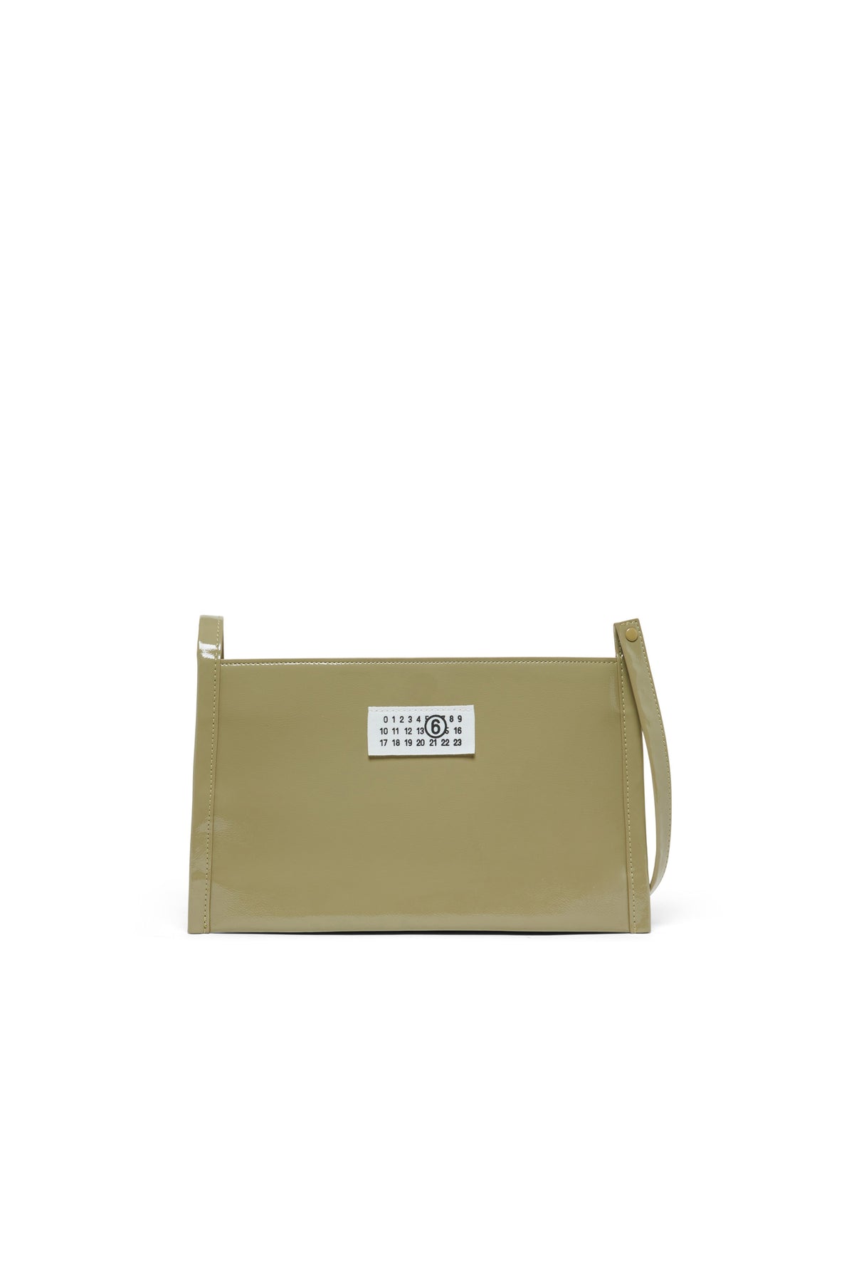 Bolso bandolera brillante con logo