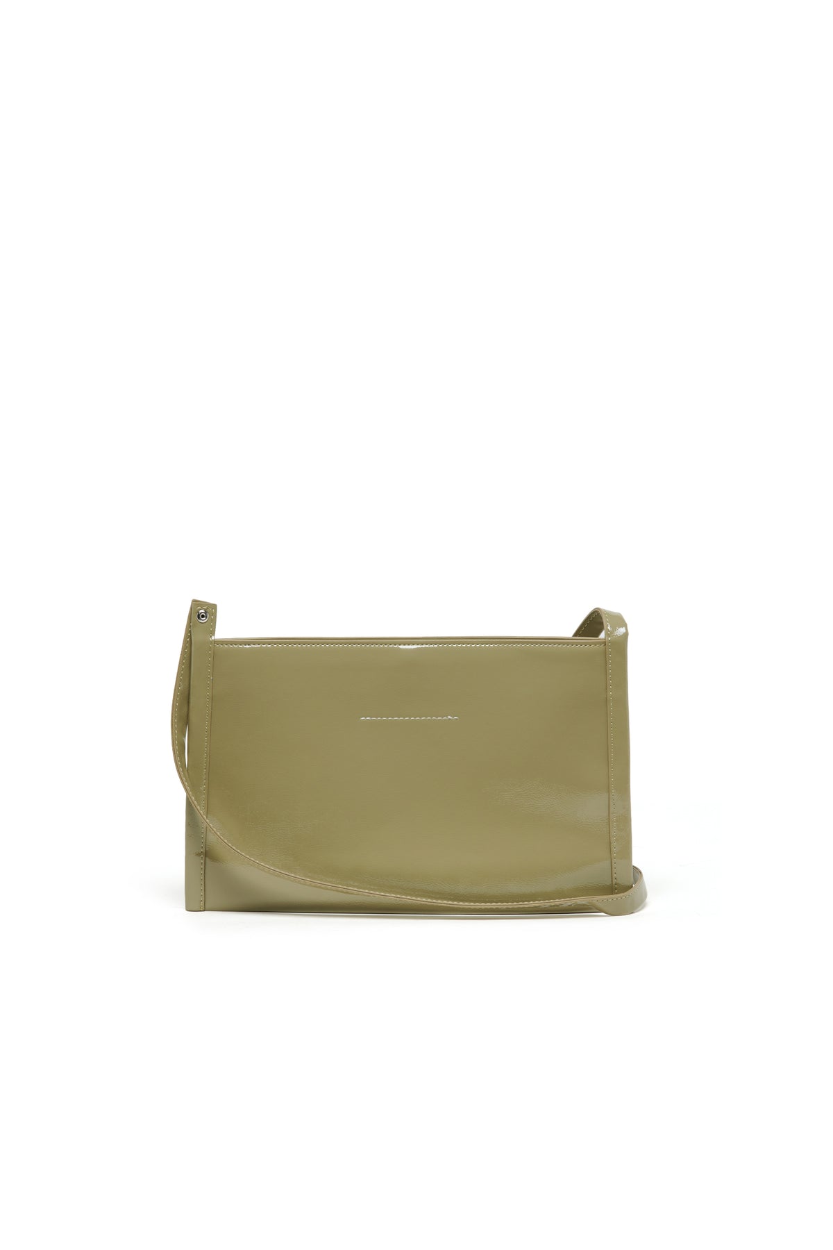 Bolso bandolera brillante con logo