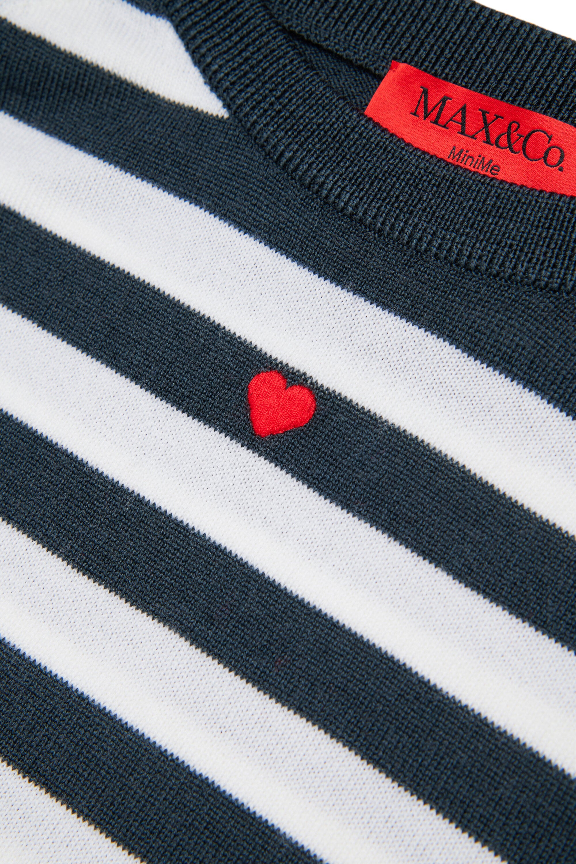 Jersey de cuello redondo de lana a rayas