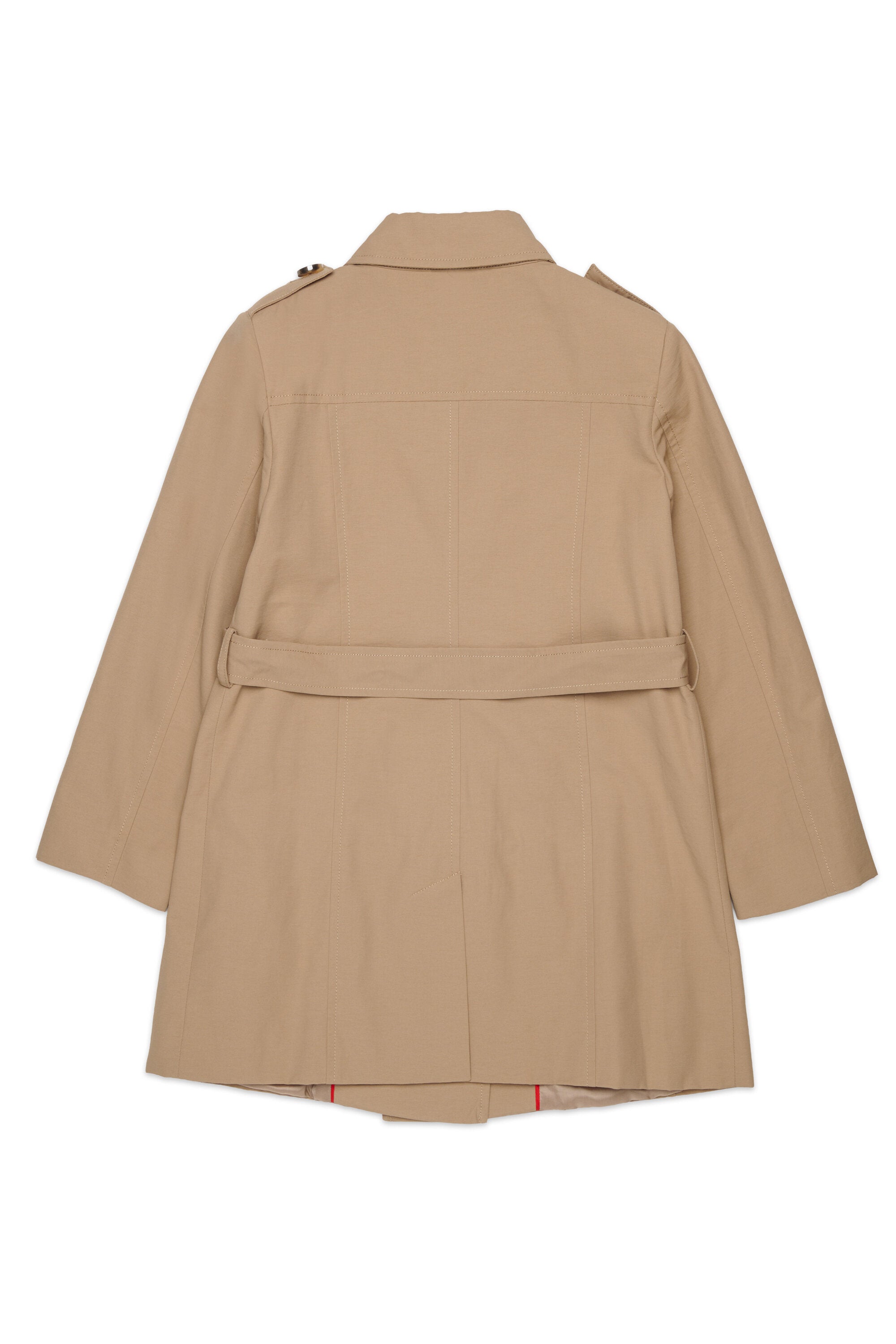 Technical cotton trench coat