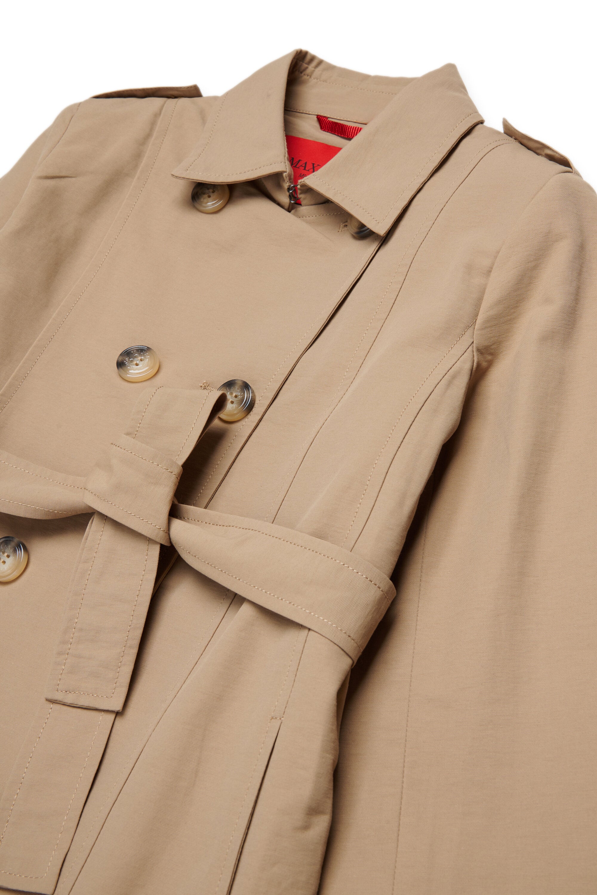 Technical cotton trench coat