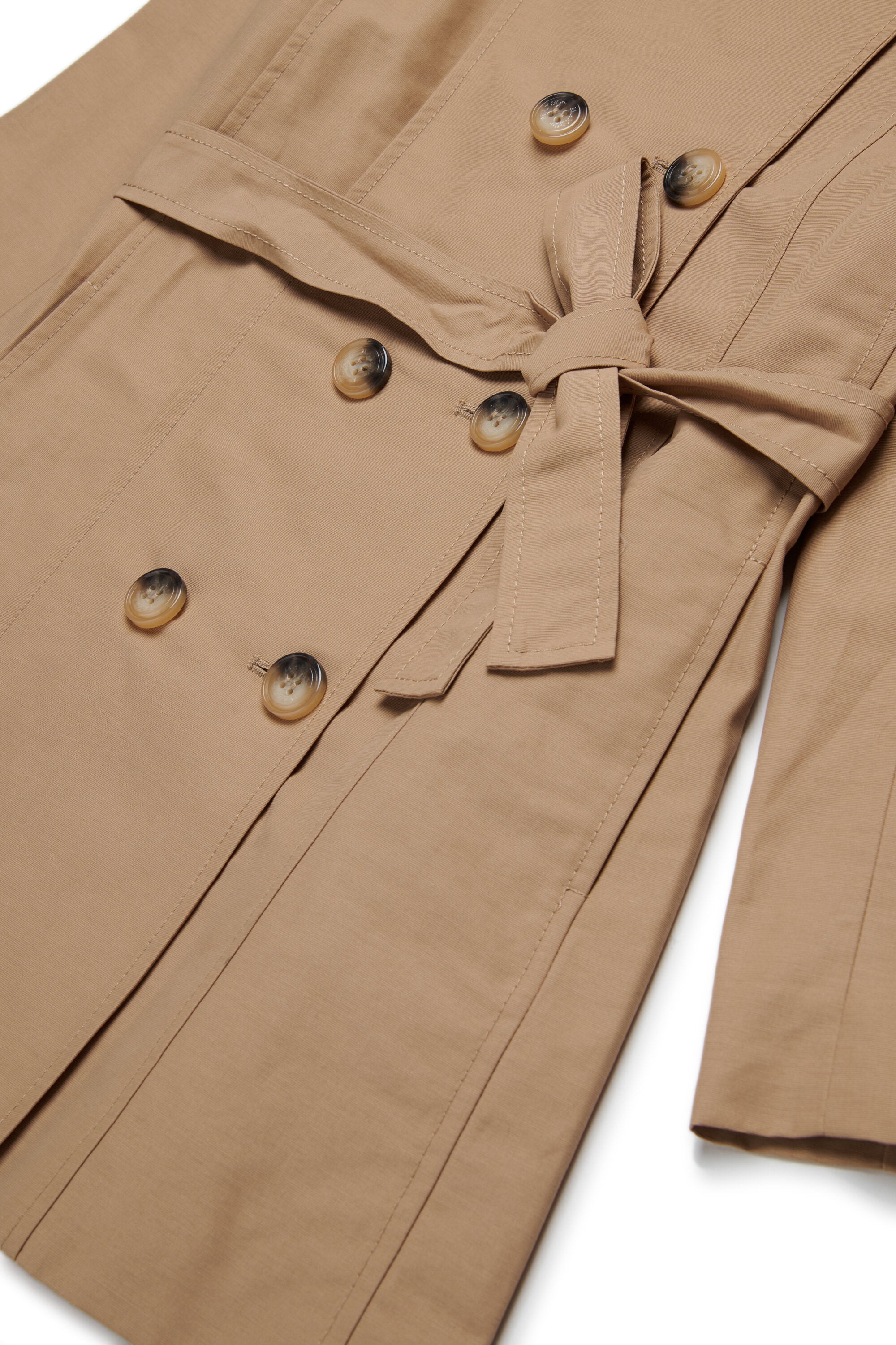 Technical cotton trench coat