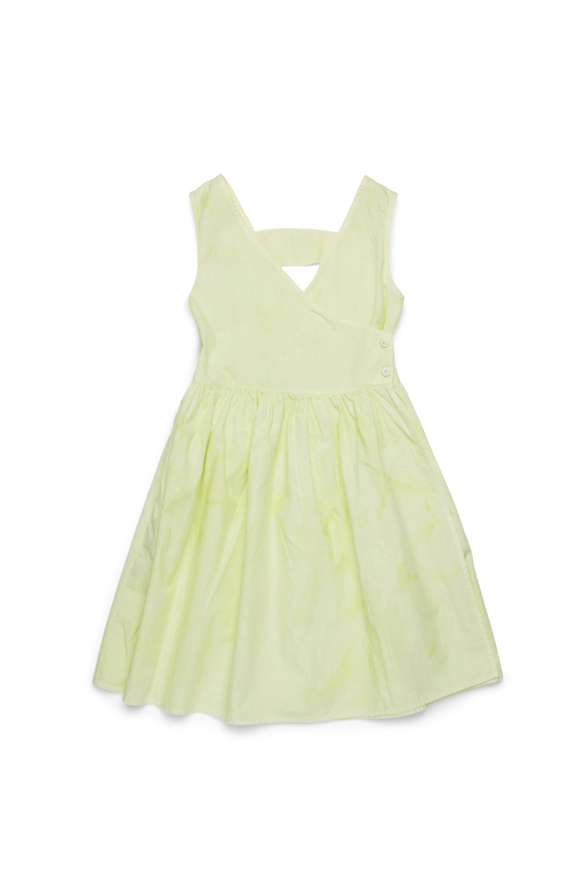 Vestido cartera de popelín efecto acuarela