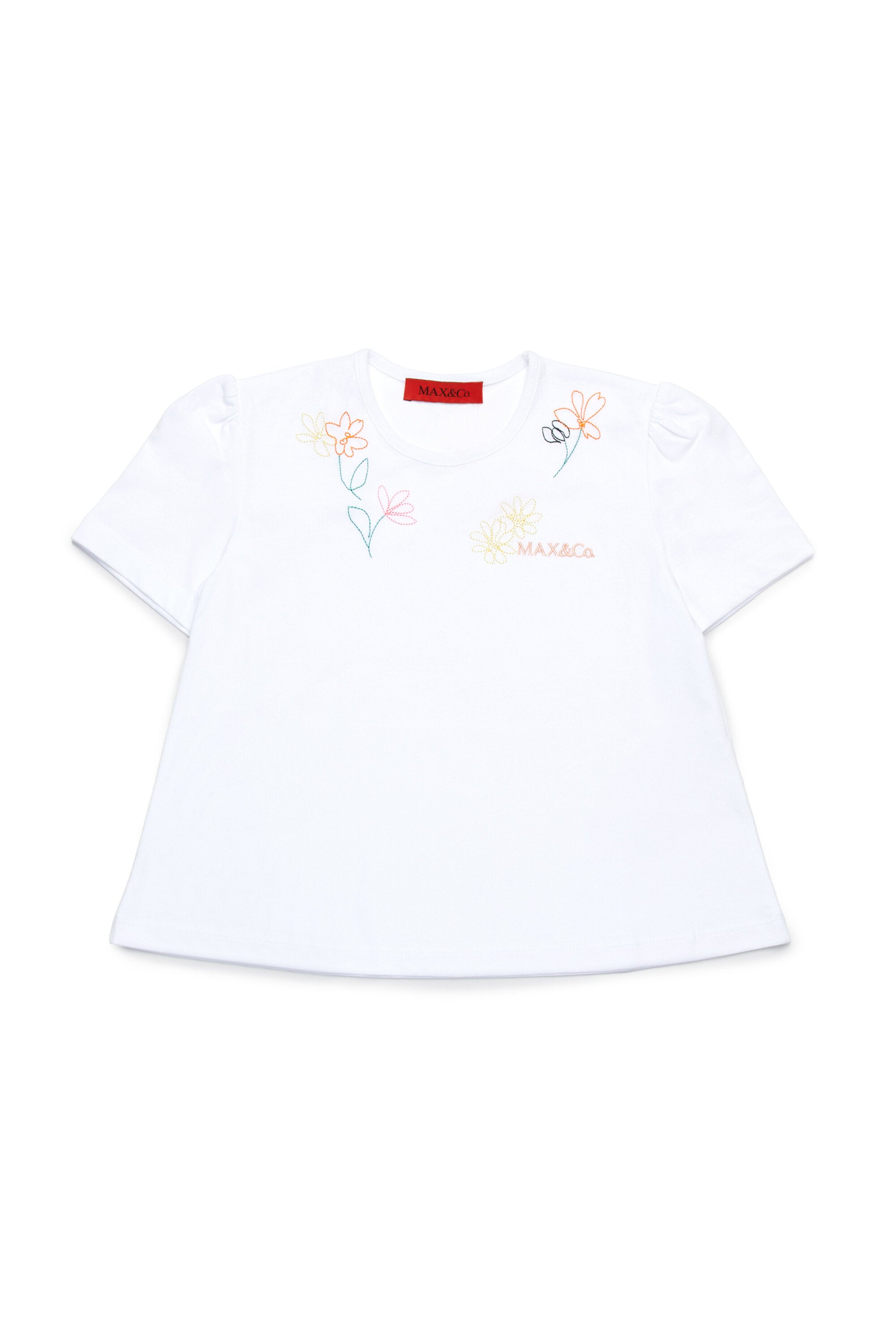Camiseta con bordados floral