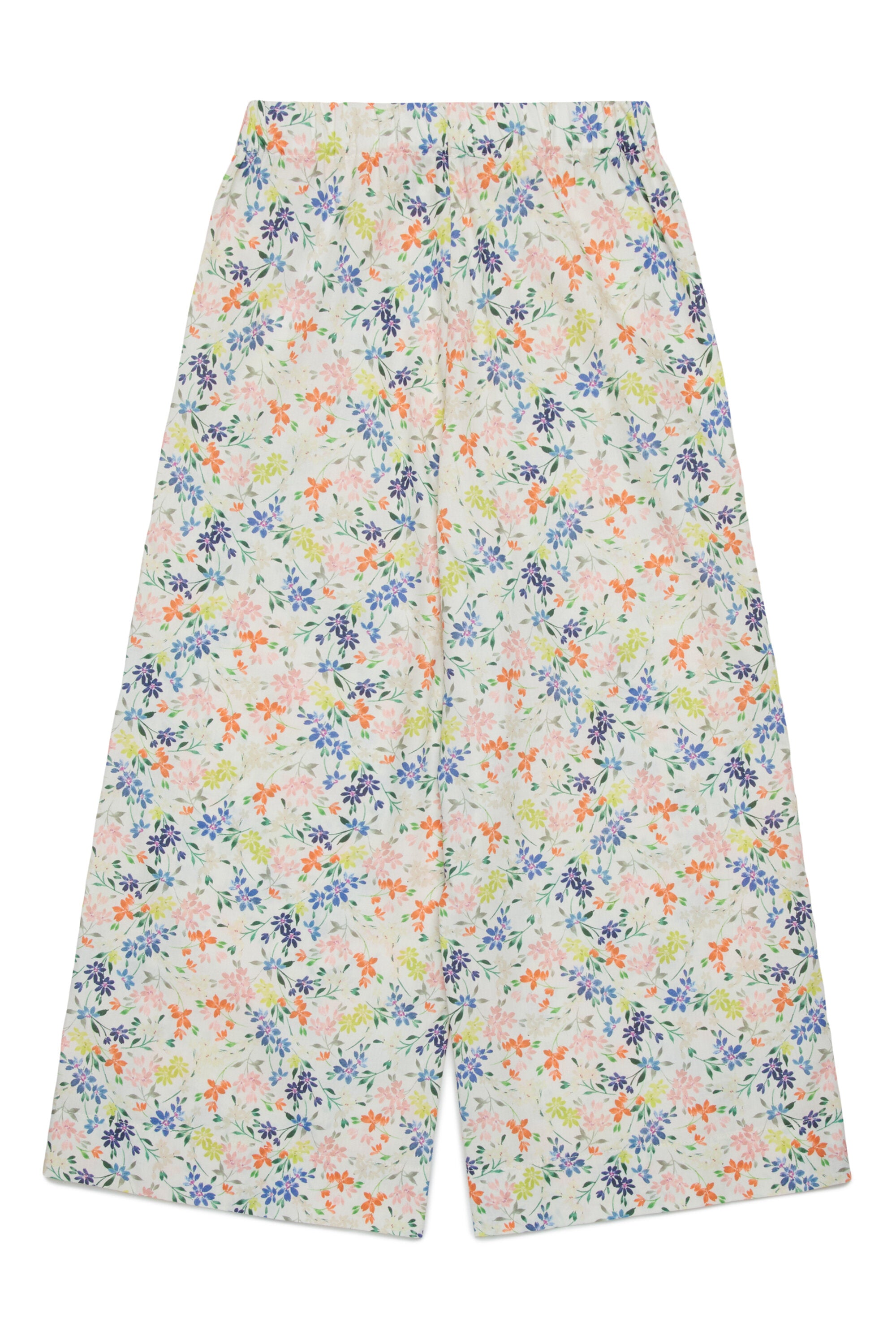 Pantalones anchos de popelín con estampado floral