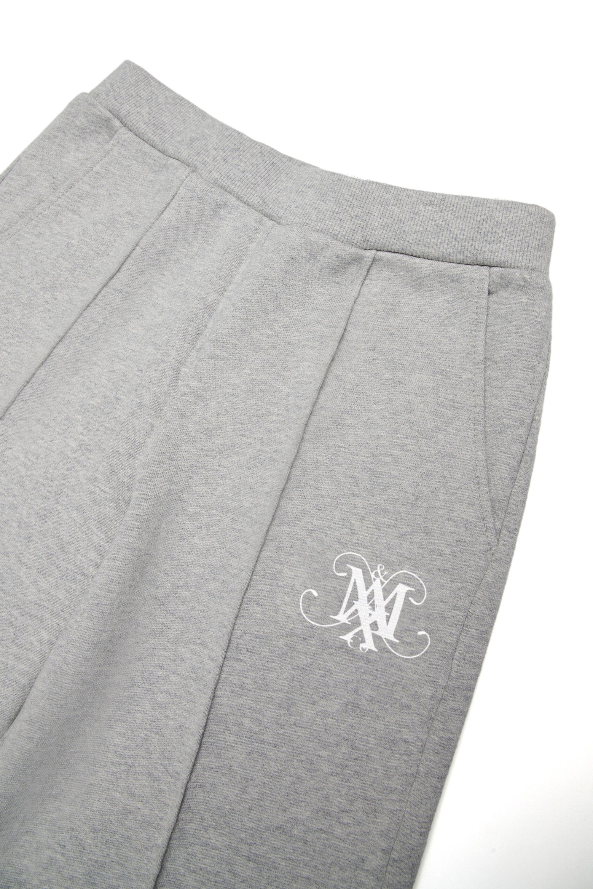 Pantalón recto de forro polar con canalé