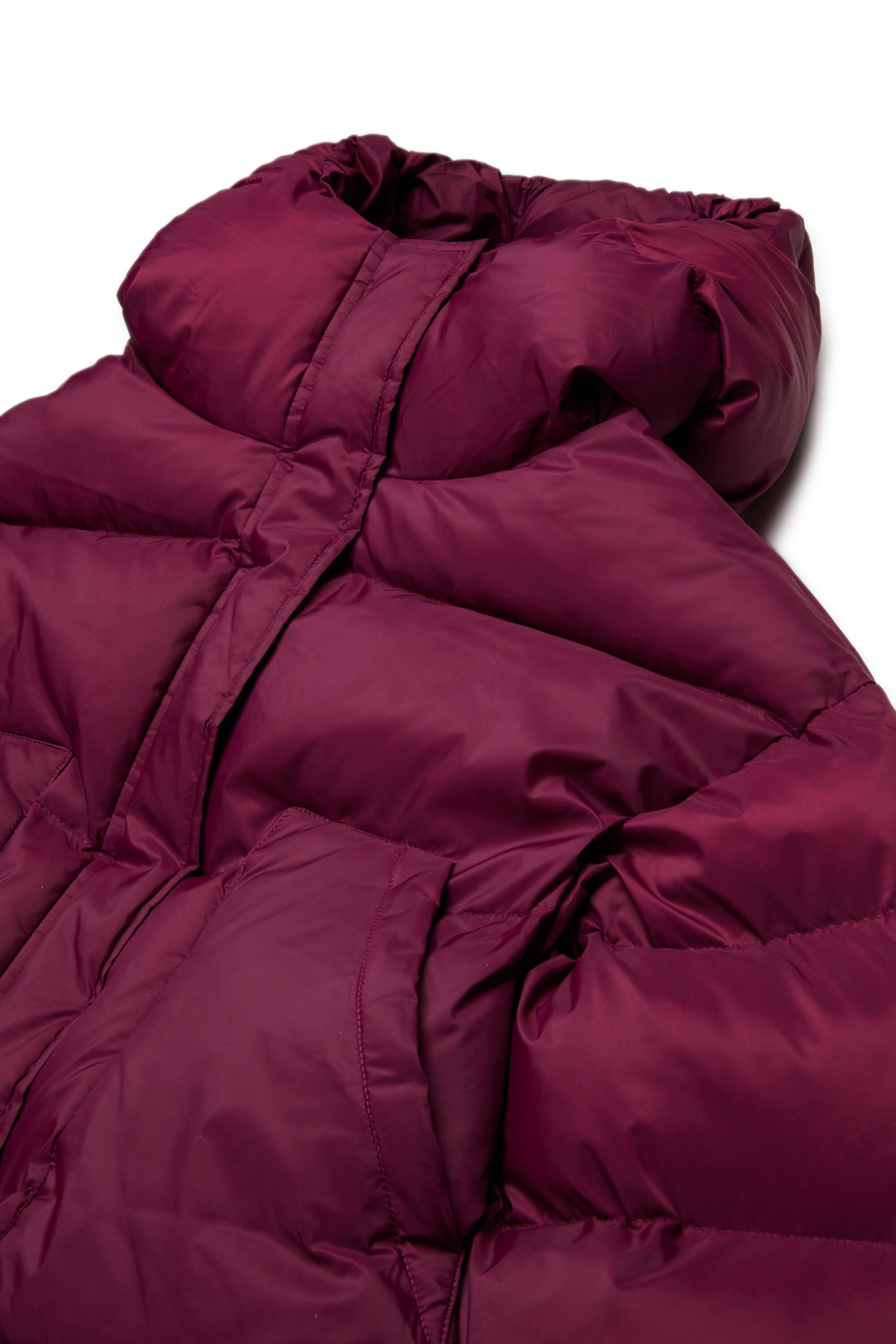 Long padded jacket with maxi pockets