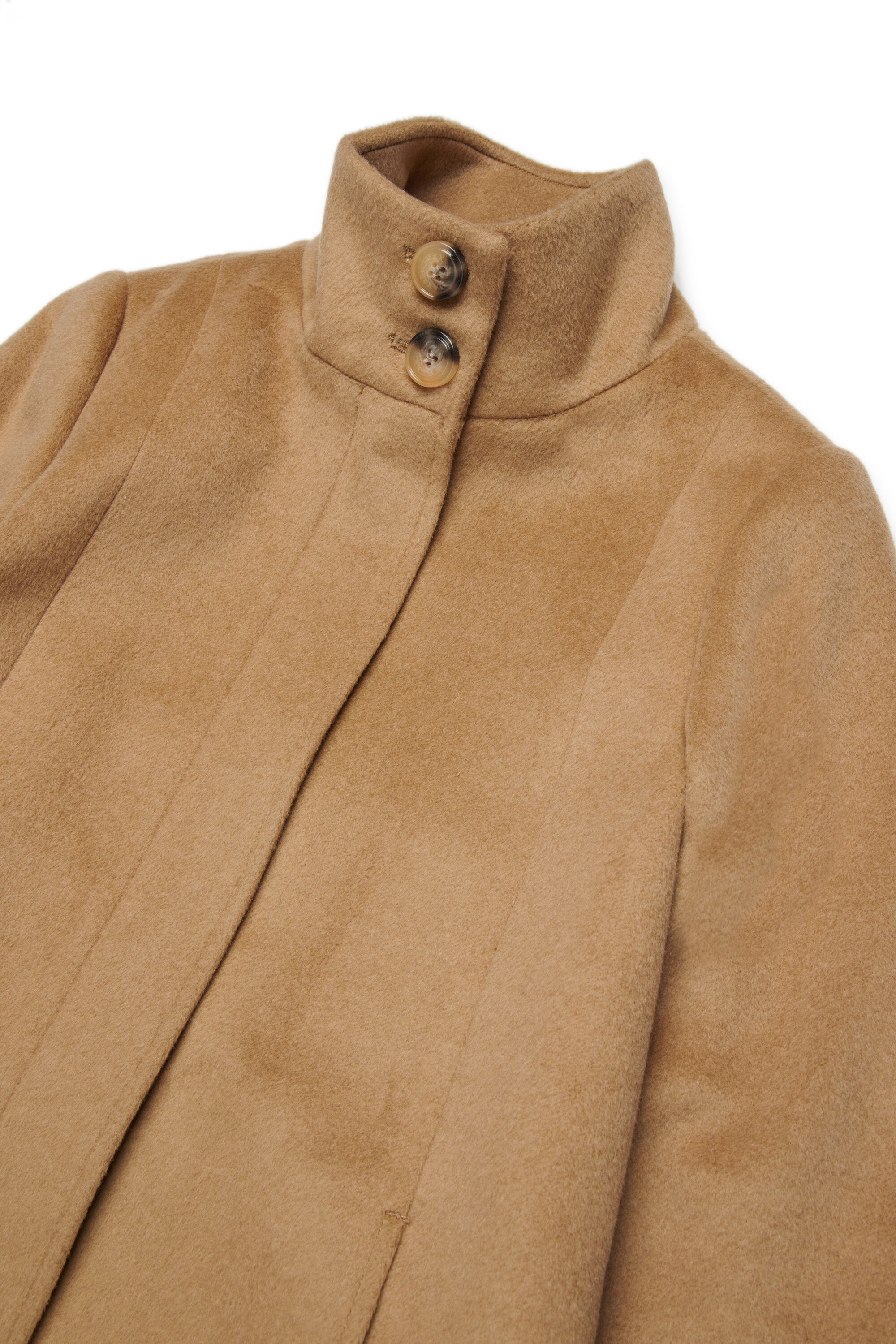 Abrigo largo en forma de A en mezcla de lana