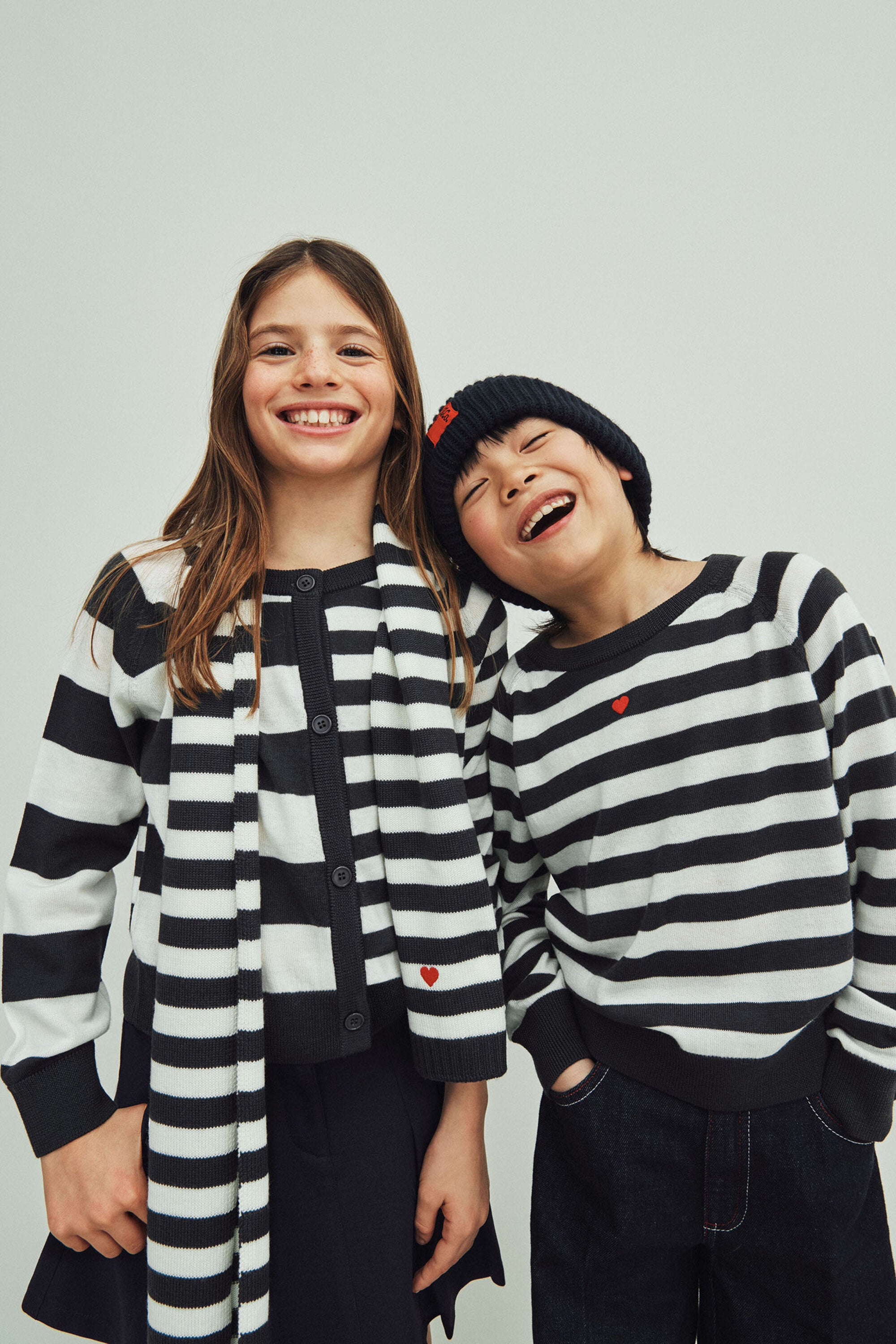 Cárdigan de rayas en mezcla de lana