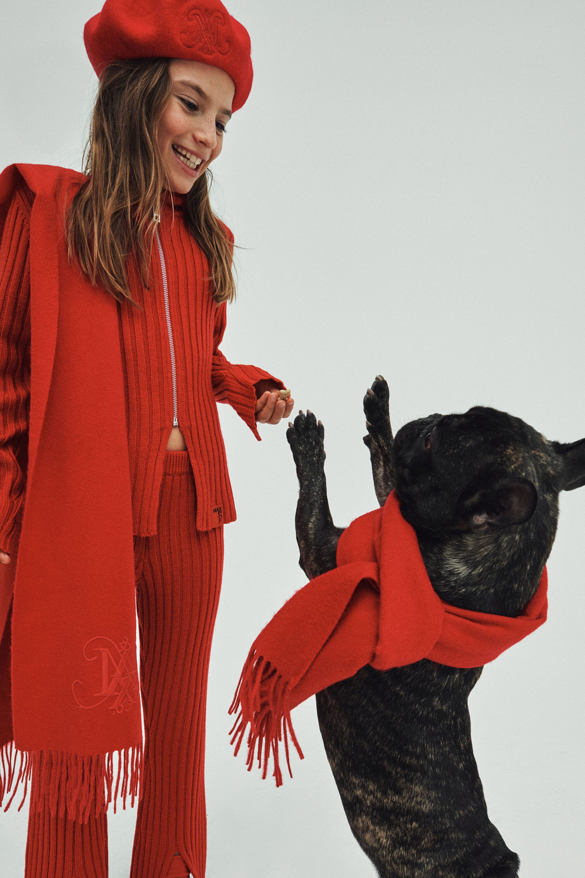 Cárdigan de cuello alto en mezcla de lana acanalada