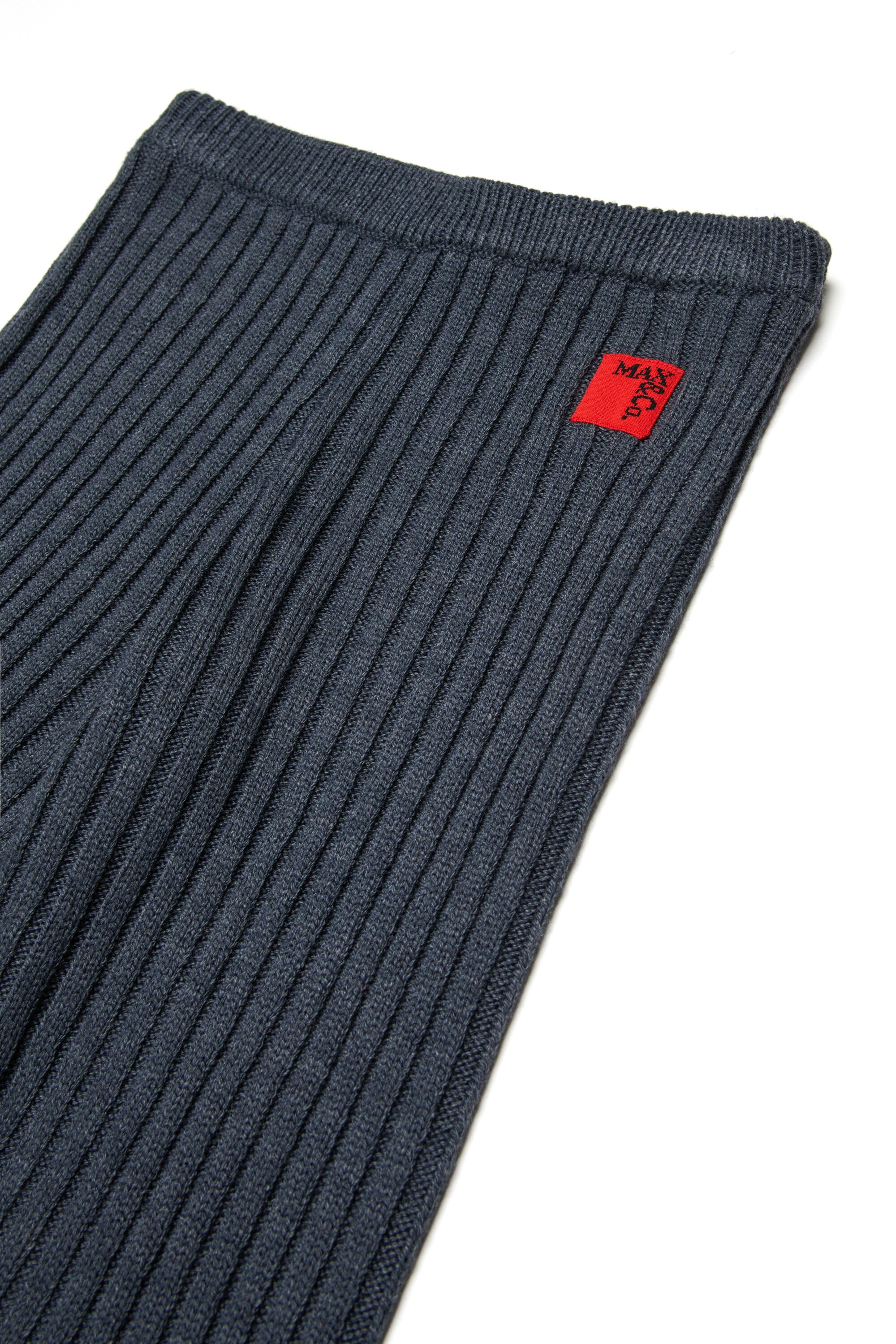 Pantalón de punto de mezcla de lana acanalado