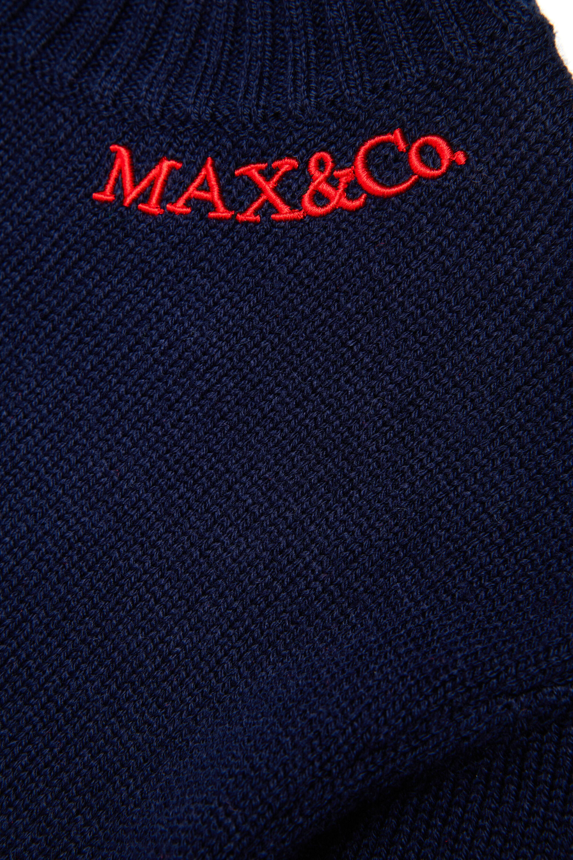 Wool blend pullover with embroidered logo
