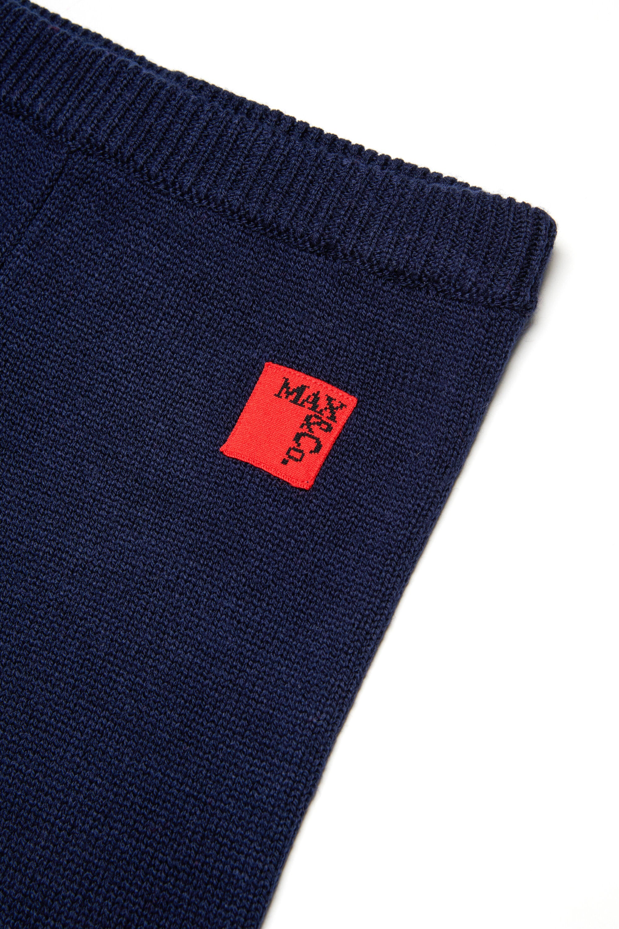 Wool blend straight pants