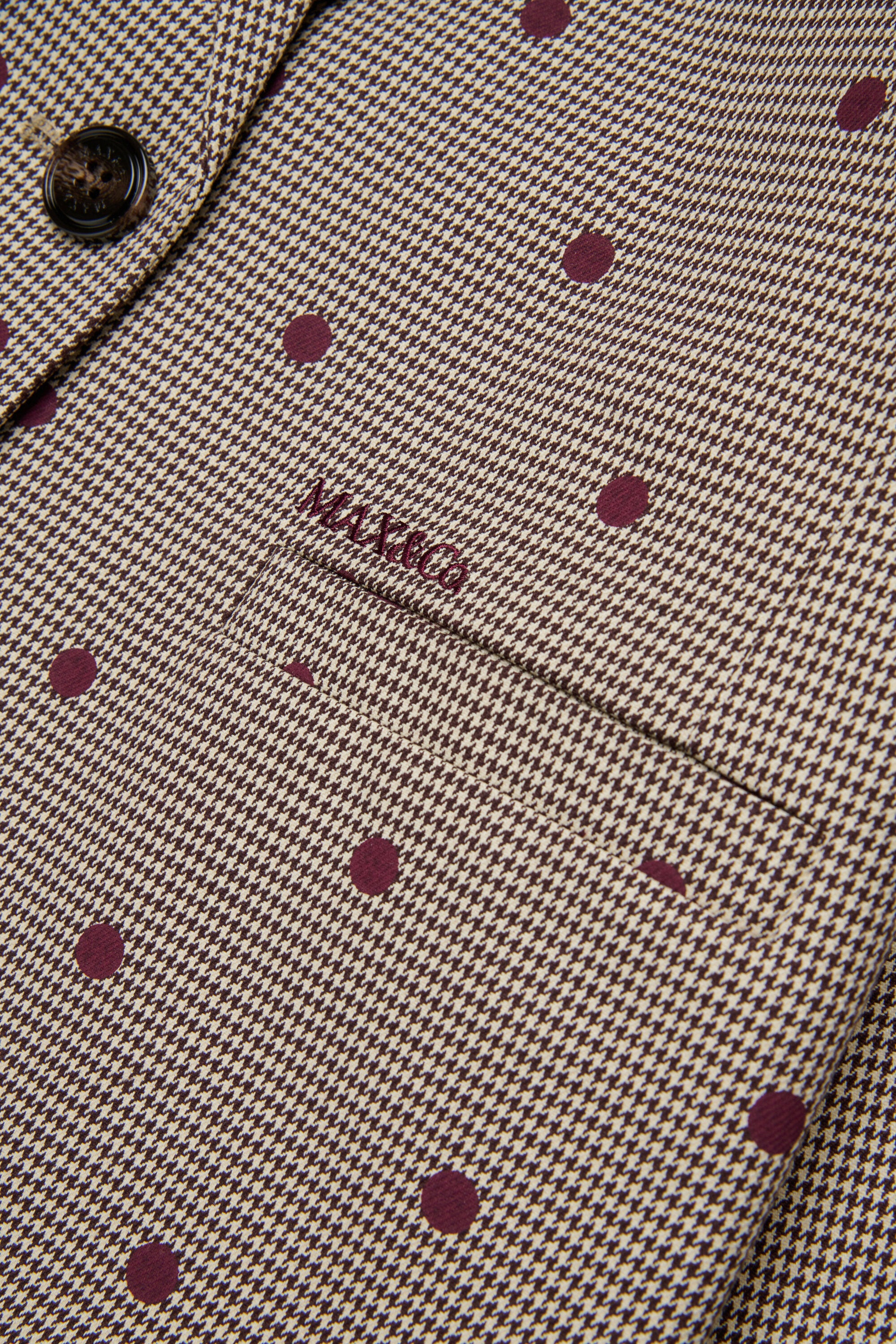 Chaqueta blazer de lunares pata de gallo