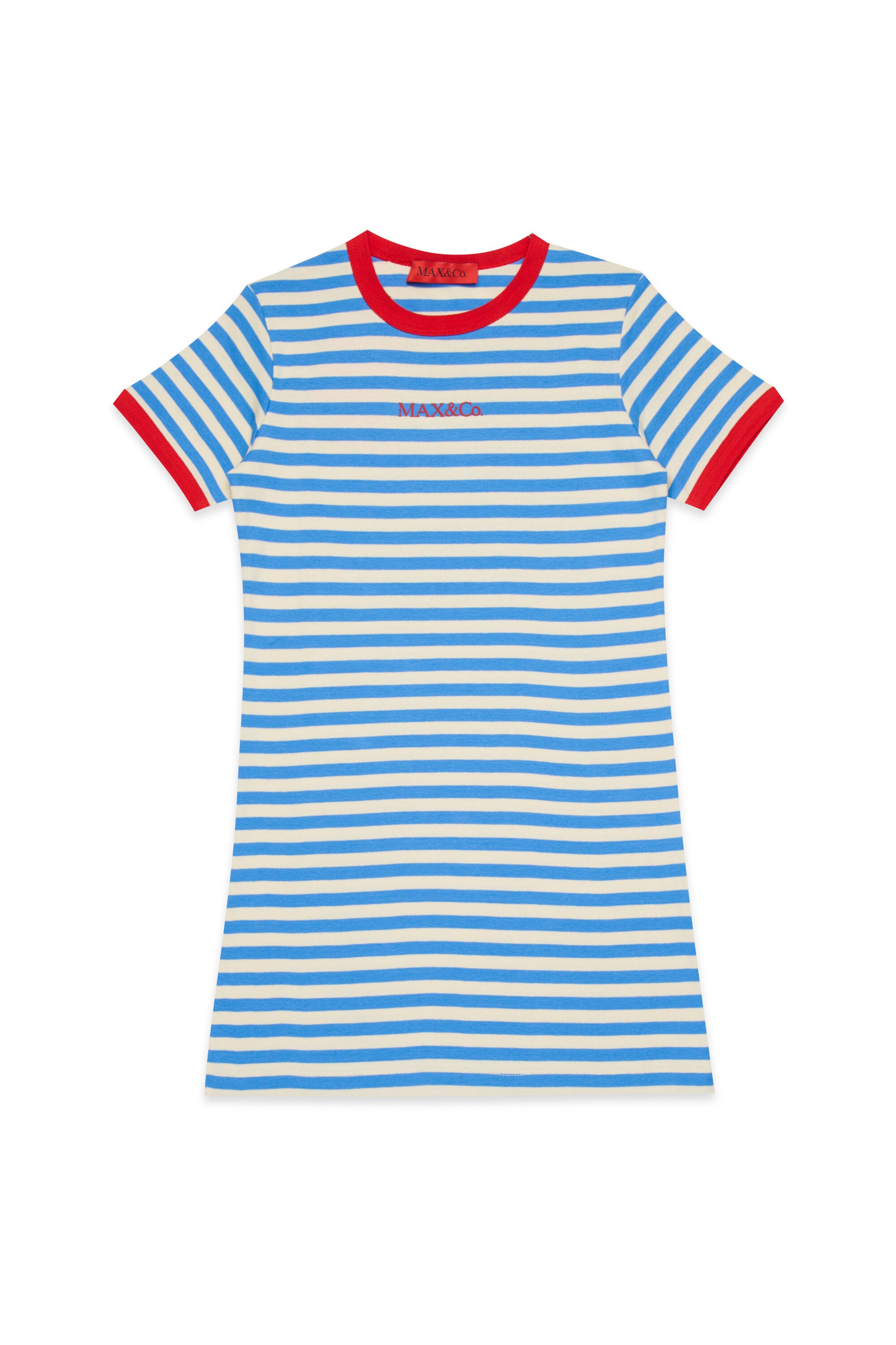 Vestido de rayas con logo