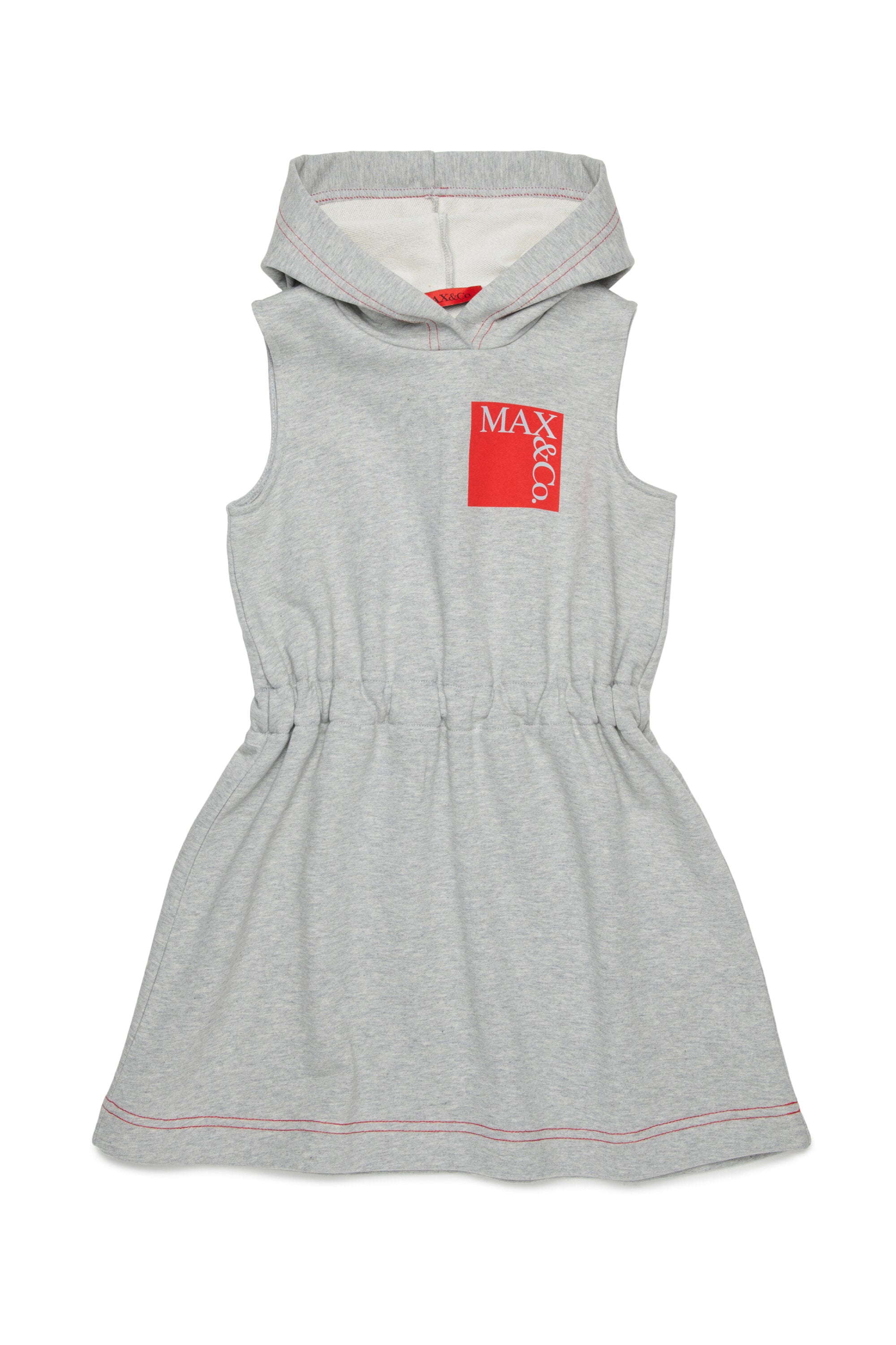 Sleeveless short dress with logo